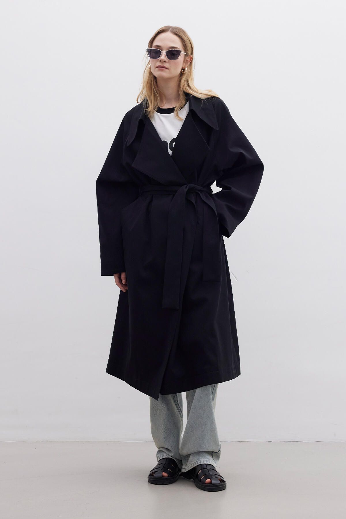 Manuka-TRENCH OVERSIZE GULER LAT NEGRU 2
