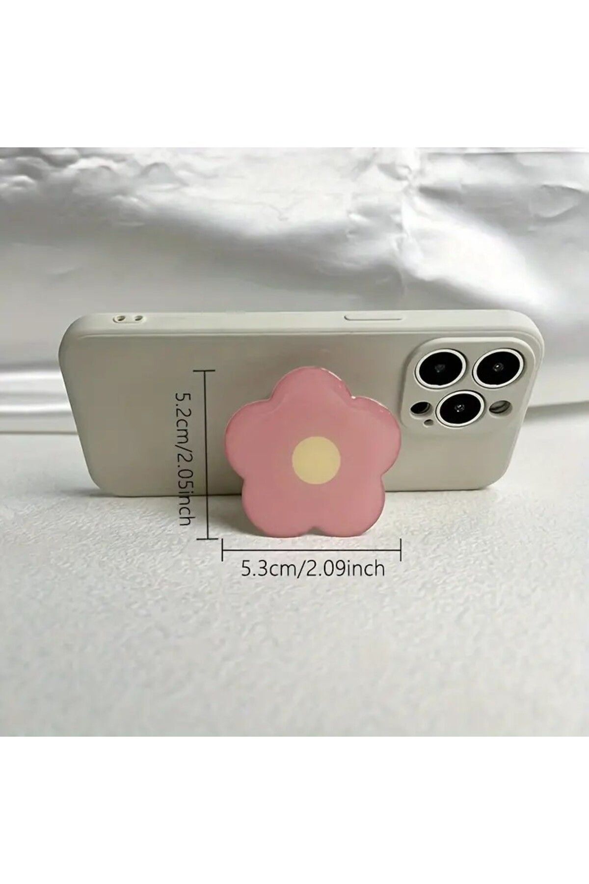Popsocket Yeşil Çiçek Telefon Tutacağı Şekilli Akrilik Yüzey Parmak Tutucu - 9
