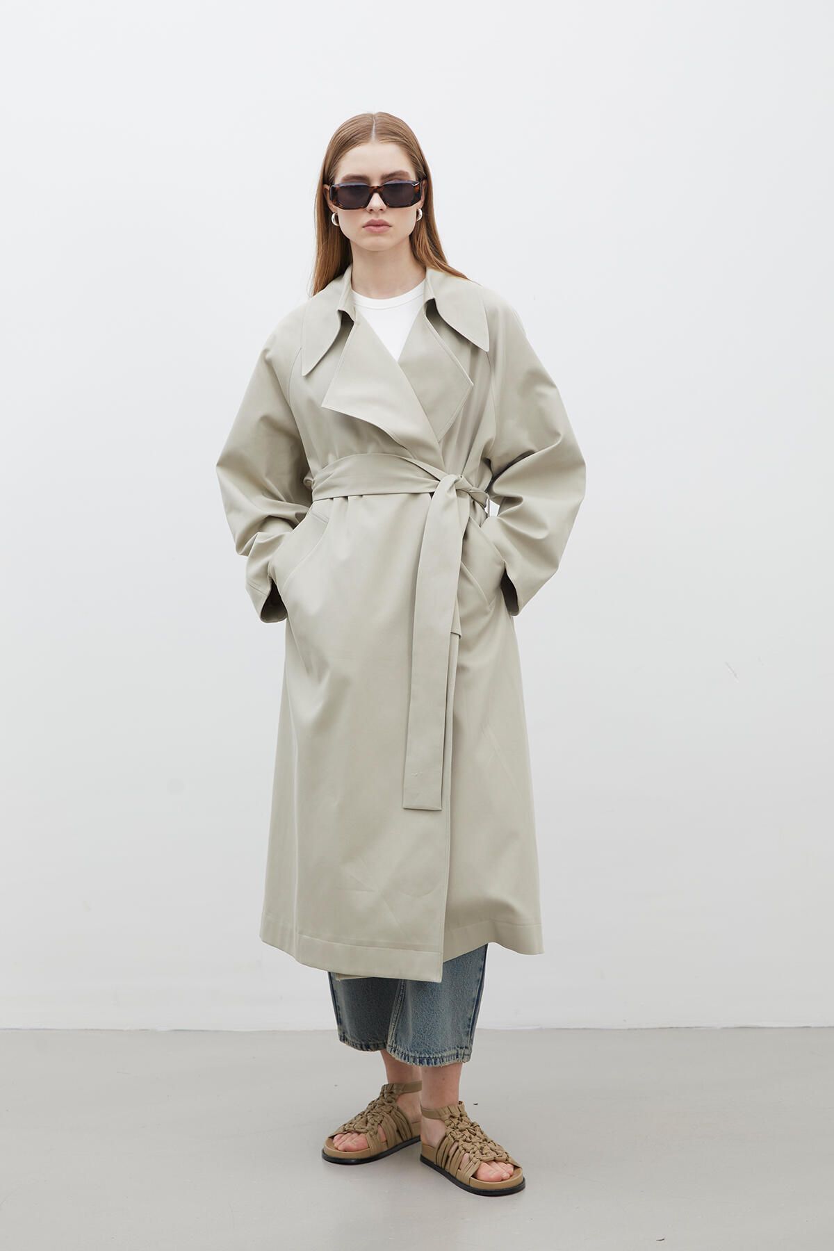 Manuka-TRENCH OVERSIZE GULER LARGE VERDE 1