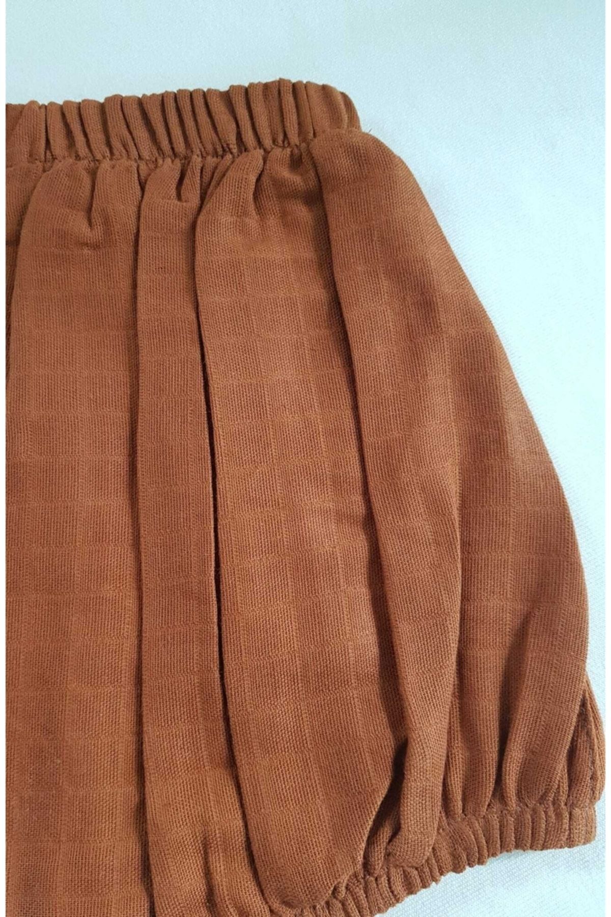 Alpar Tekstil Müslin Kız-erkek Bebek-çocuk Lastikli Şort / Taba fotoğrafı 3 (önizleme)