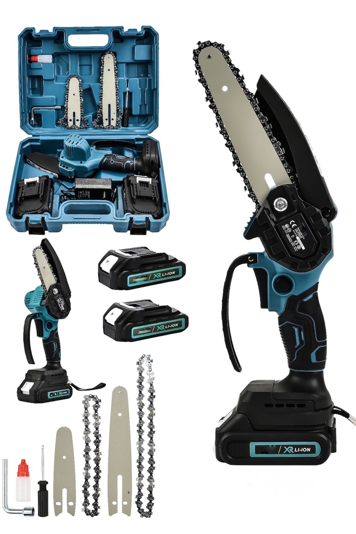 Germany Steel 598vf Bakır Çift Pala Çift Batarya Şarjlı Ağaç Kesme Ve Dal Budama Makinesi Yeni Seri Extra Güçlü