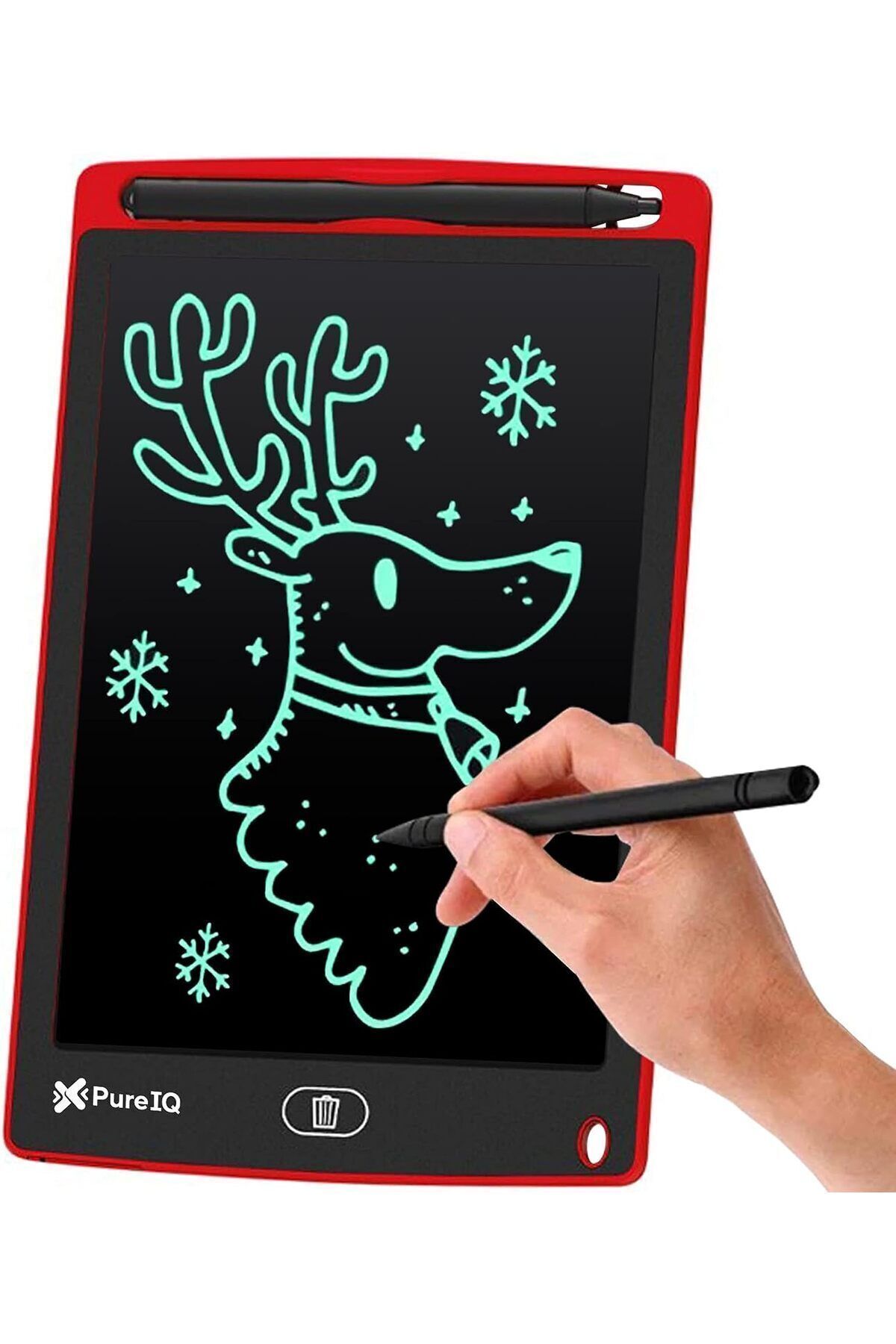 devtoptan Dijital Kalemli Çizim Yazı Tahtası Not Yazma Eğitim Tableti Writing Tablet 8,5 Inç Kırmızı