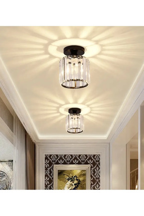 Buiva Modern Avize Luxury Kristal Taşlı Avize K9 Kristal Hol Antre Ofis Mutfa...