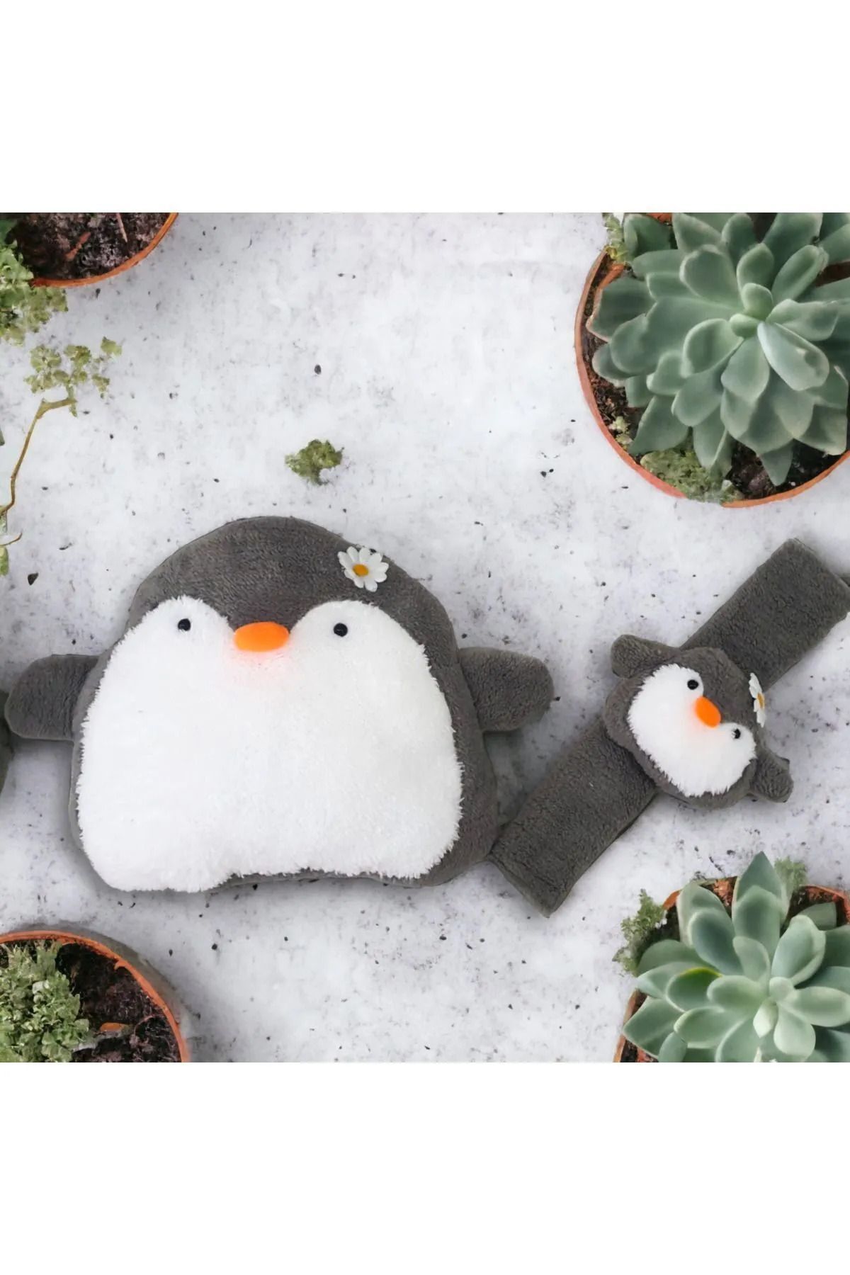 alfapazar-Pingu Penguin Plush Case Set - Car Neck Pillow and Seat Belt (1 PILLOW AND 1 CASE) 2
