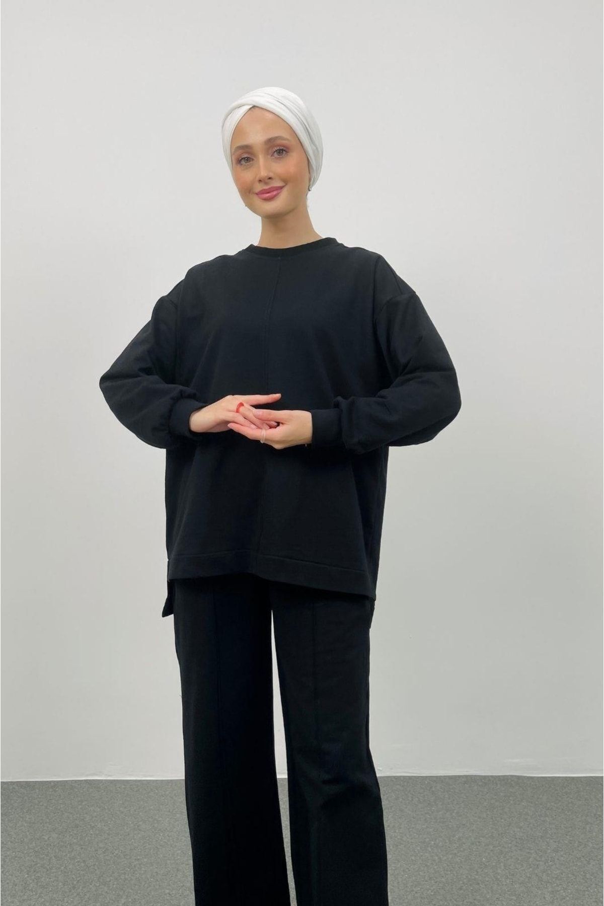 Basicpark-Stare Front Seam Oversize Black Bottom Top Set 3