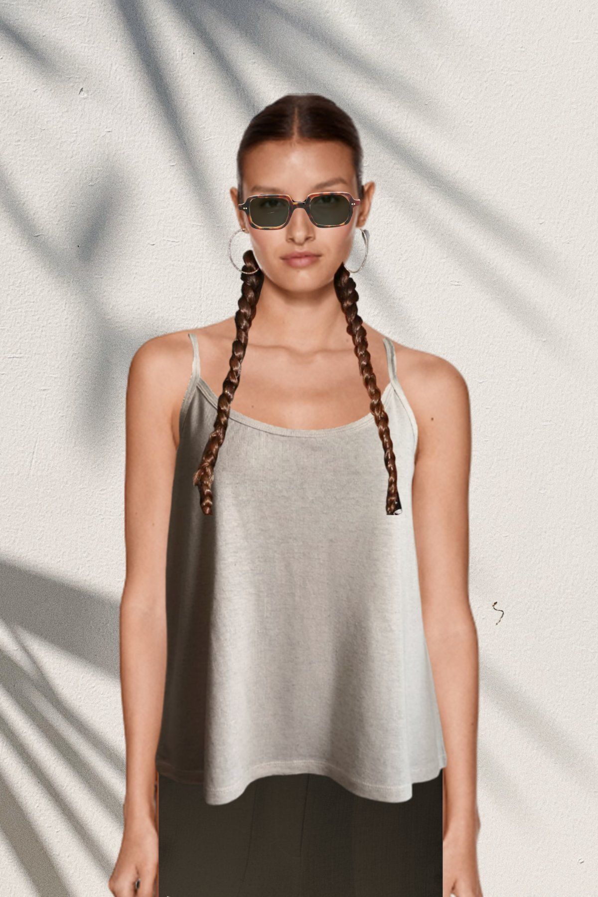 Re-clo-Line Top - Linen Blend, Reversible, Functional Strap Blouse 1