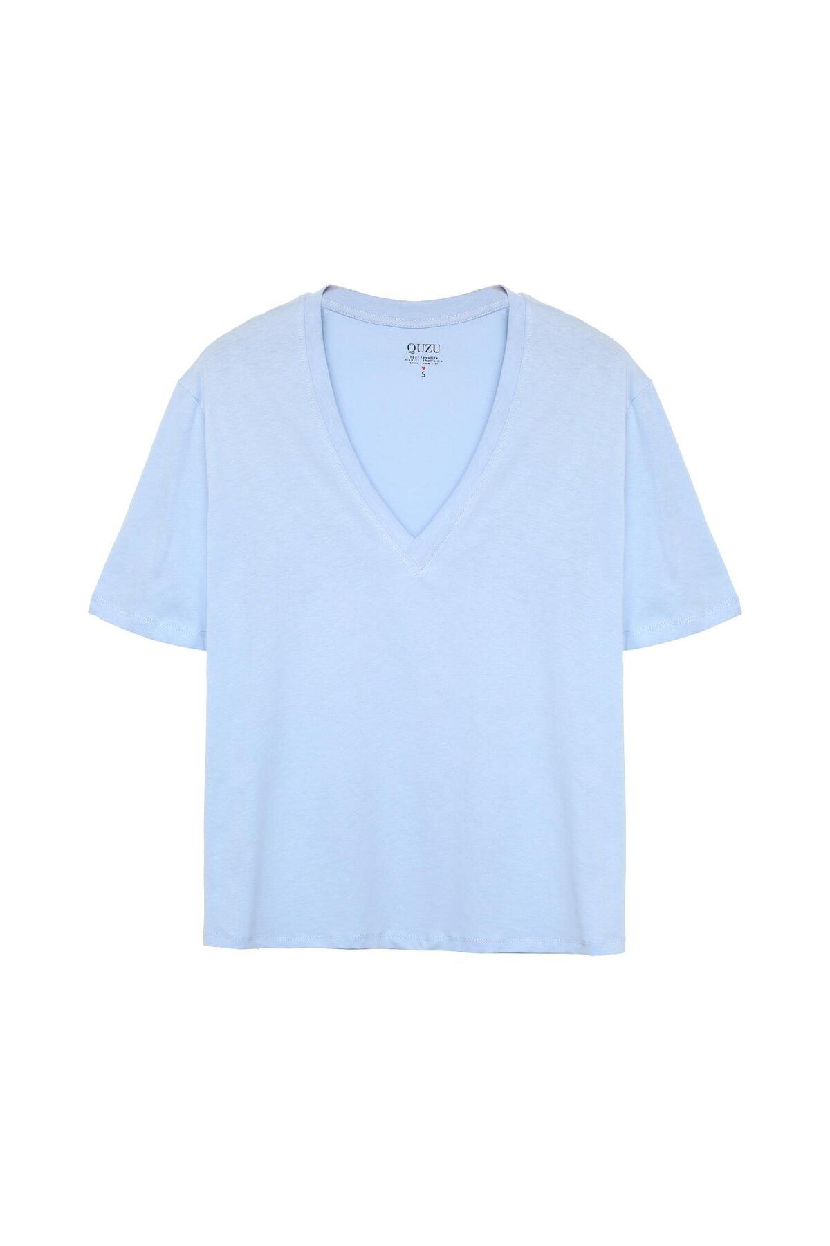 Quzu-Tricou de bază cu decolteu în V 1