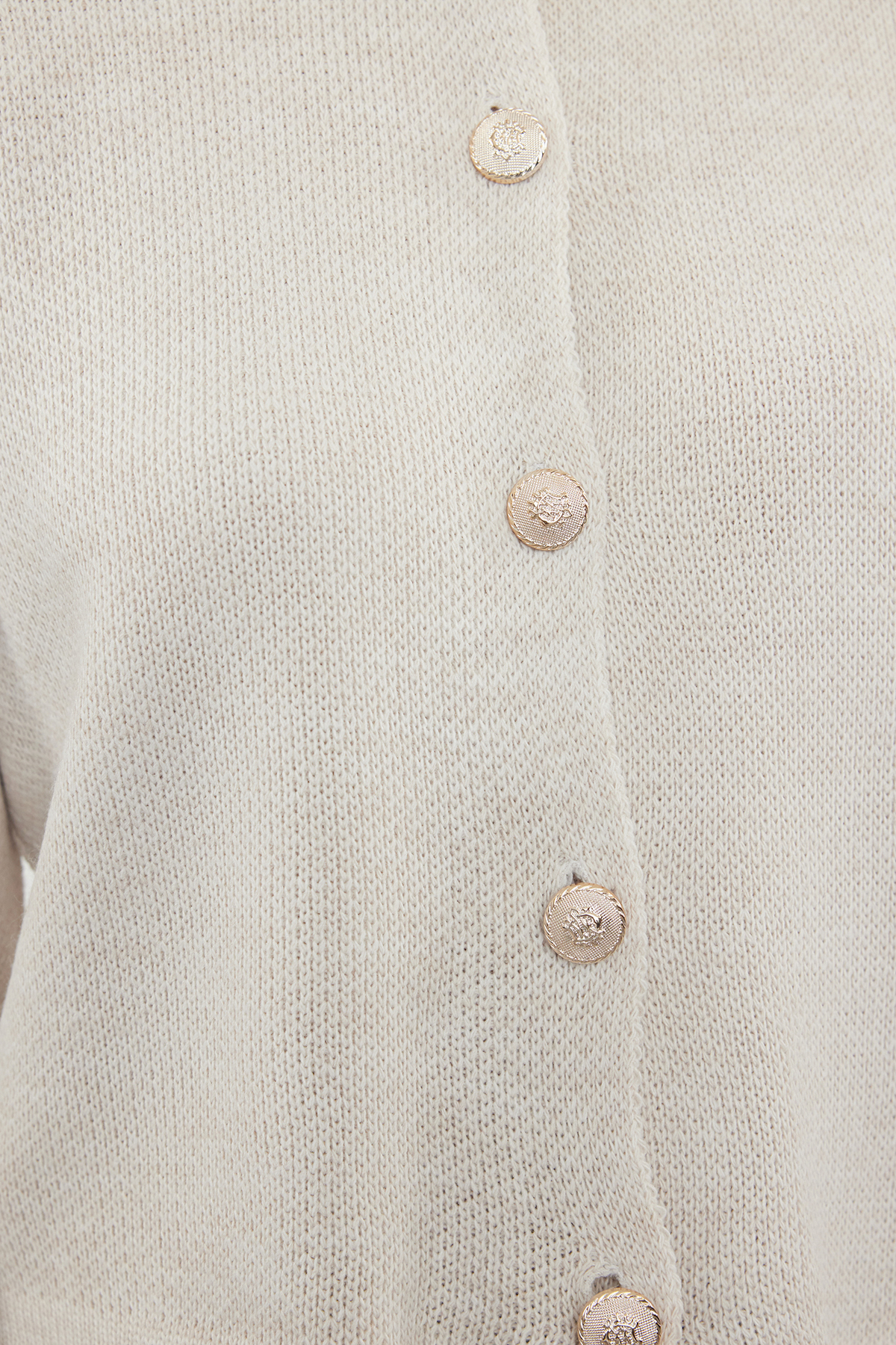 Trendyol Collection Podstawowy kardigan z dzianiny w kolorze kamienia - wygląd kurtki Twoaw24Hi00090