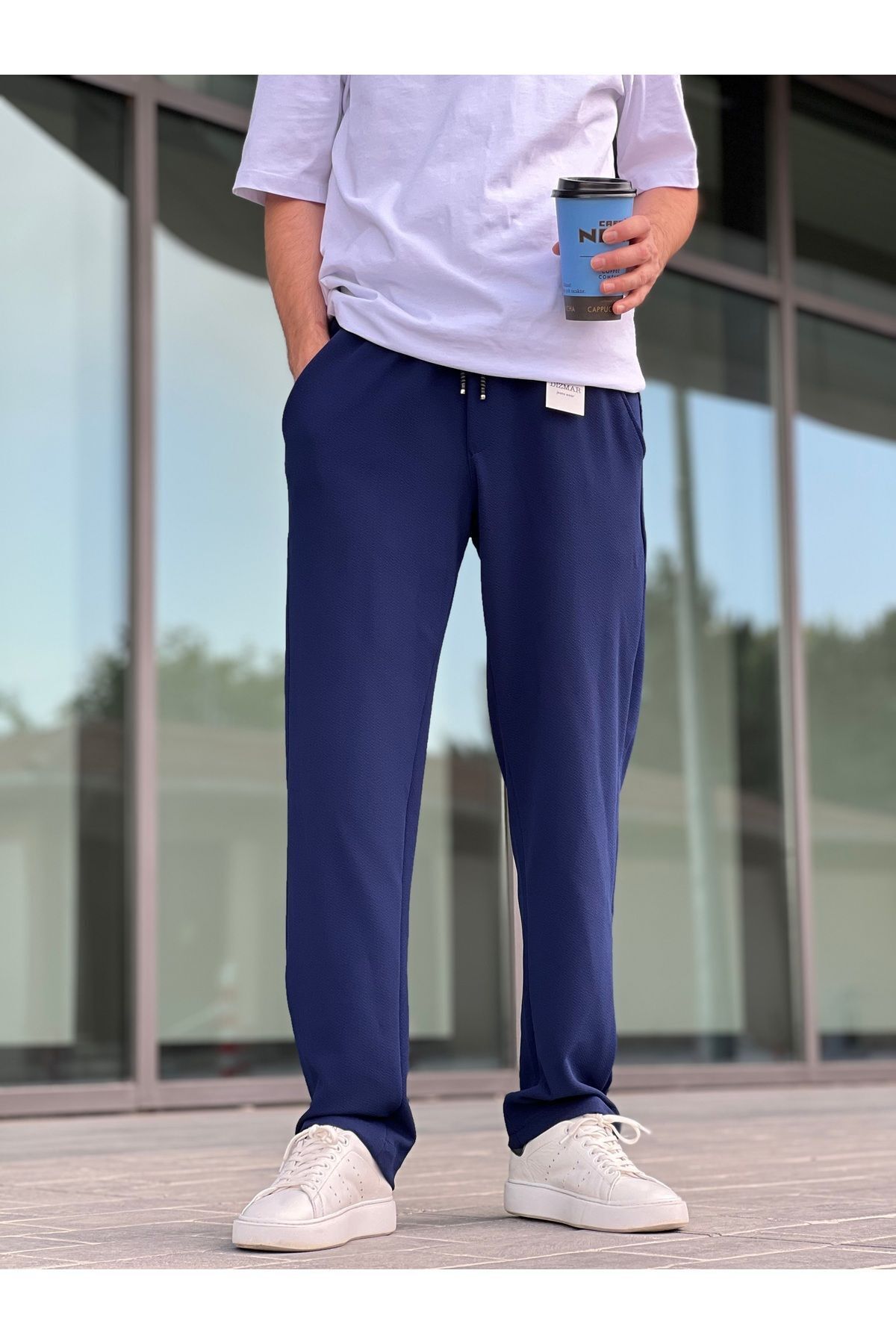 شلوار مردانه آبی سرمه ای ElitWear | DOWN-JOGGER اورجینال - تصویر 6