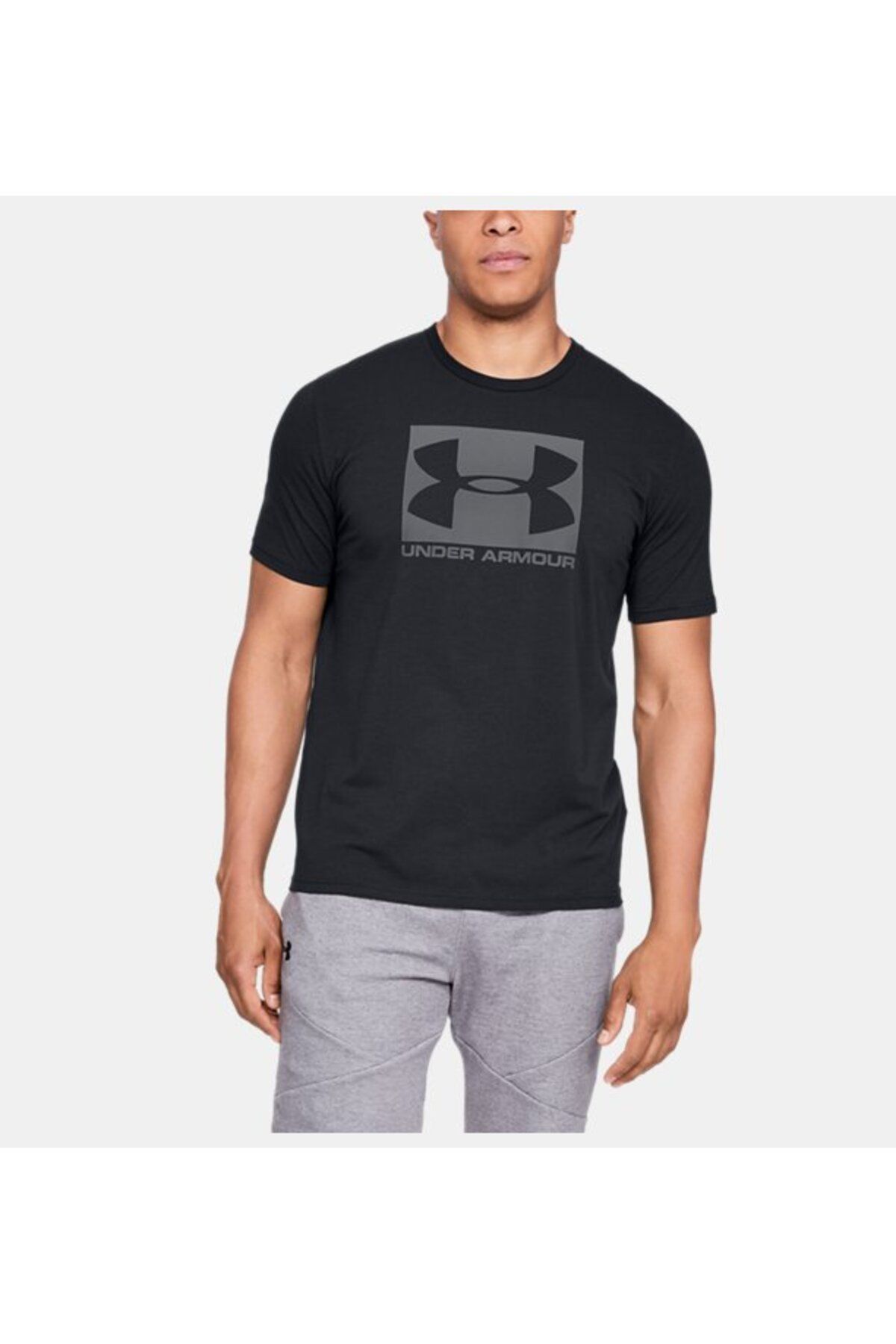 تی شرت ورزشی مشکی مردانه آستین کوتاه Boxed ورزشیtyle در UA 1329581 001 Under Armour