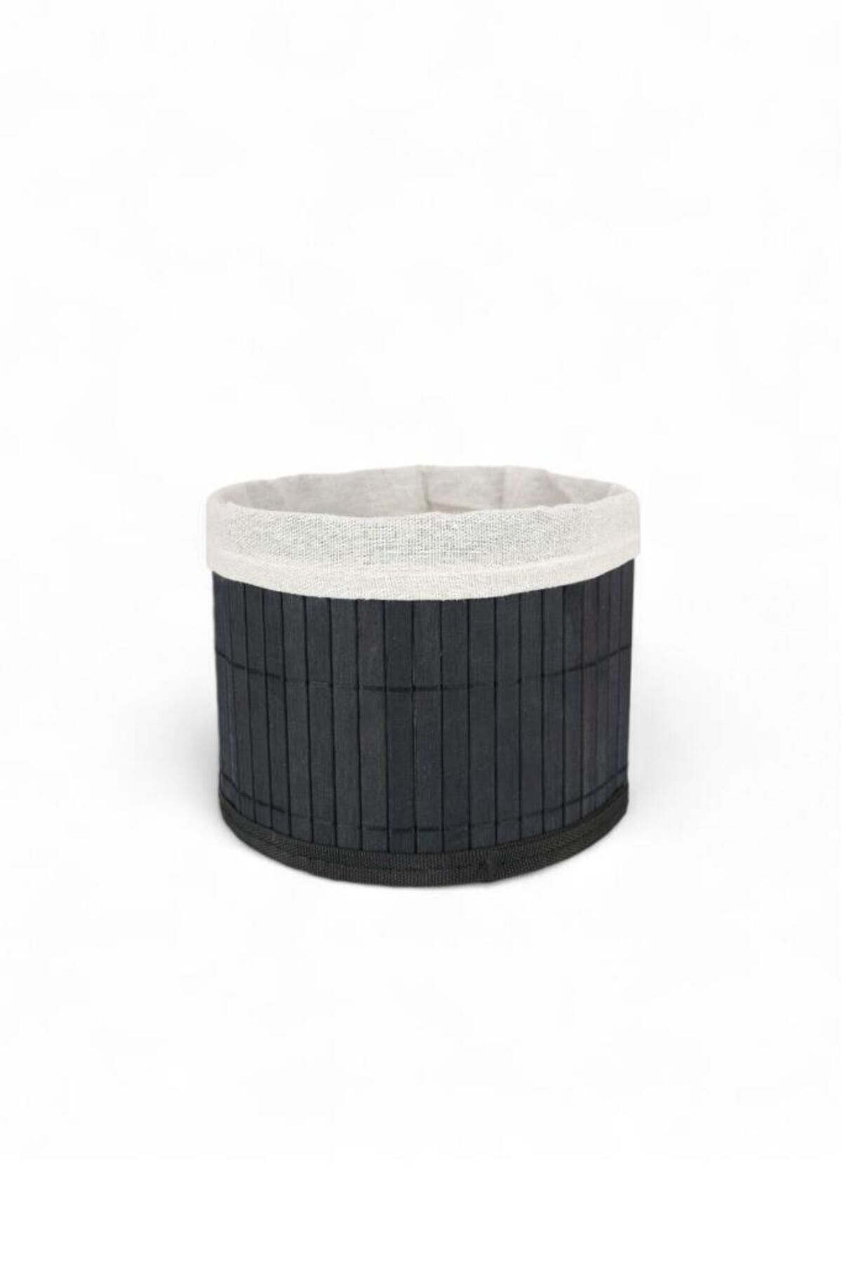 Digithome-Black Bamboo Storage Box - Multi-Purpose, Small Size Organizer 18 cm - Cl-6008-5 C1 2