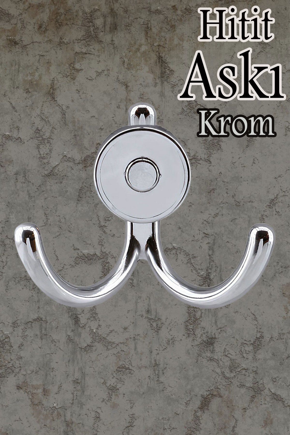 Badem10 Hitit Askı Askılık Metal Krom Vestiyer Duvar Askısı Dolap Elbise Askılığı