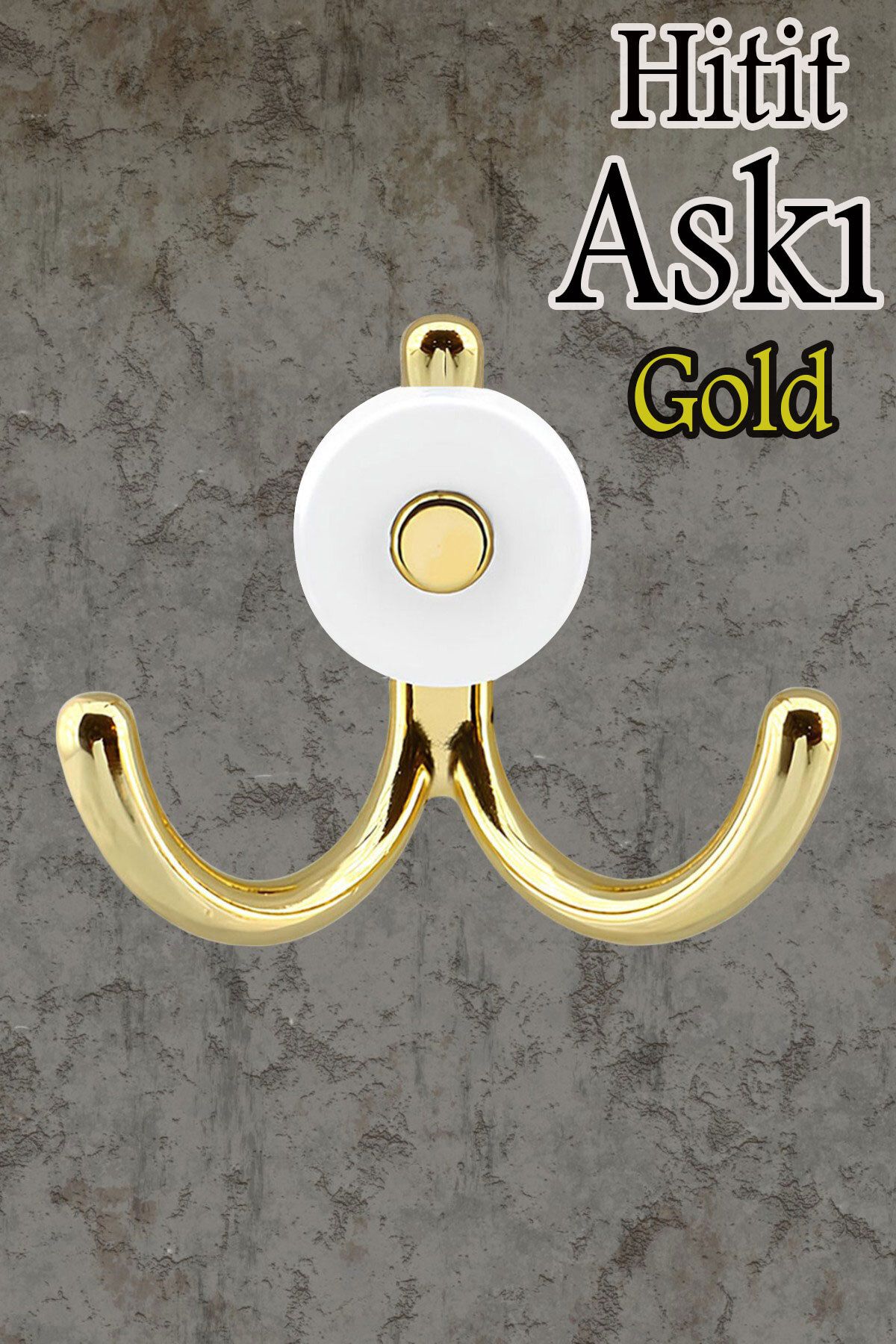 Badem10 Hitit Askı Askılık Metal Gold Vestiyer Duvar Askısı Dolap Elbise Askılığı.