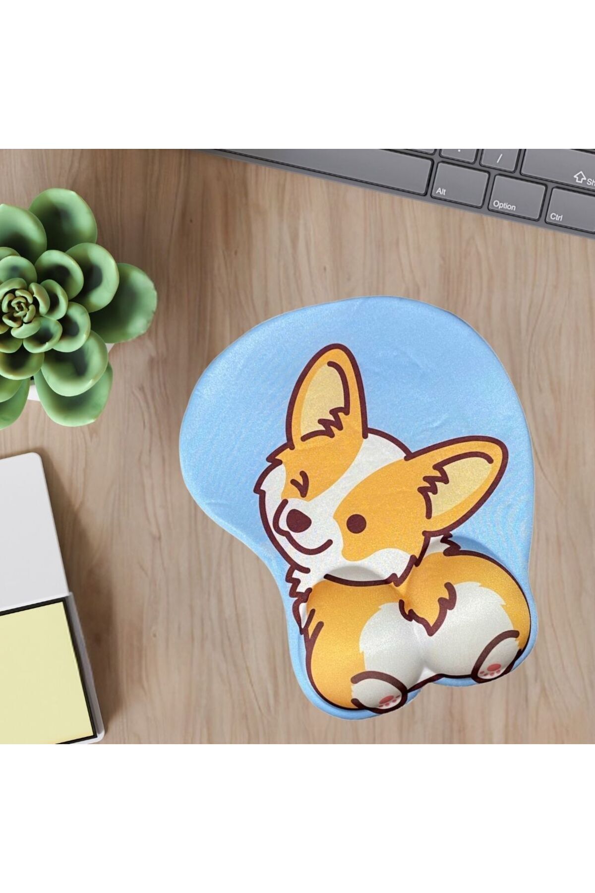 Daytona-Ergonomic Beige Mouse Pad - Patterned and Wave Pattern 3