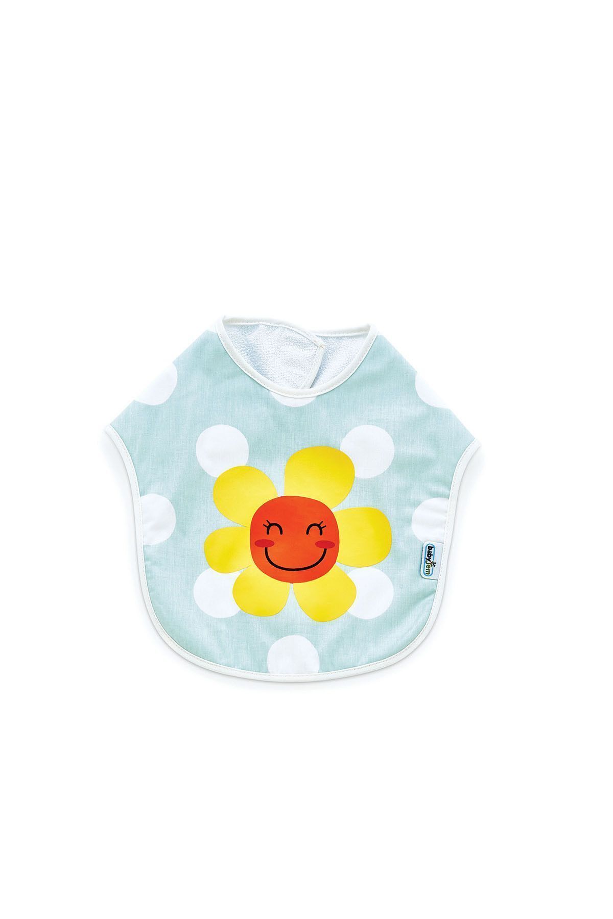 Babyjem-Potištěný dětský bryndáček s body modrý 1