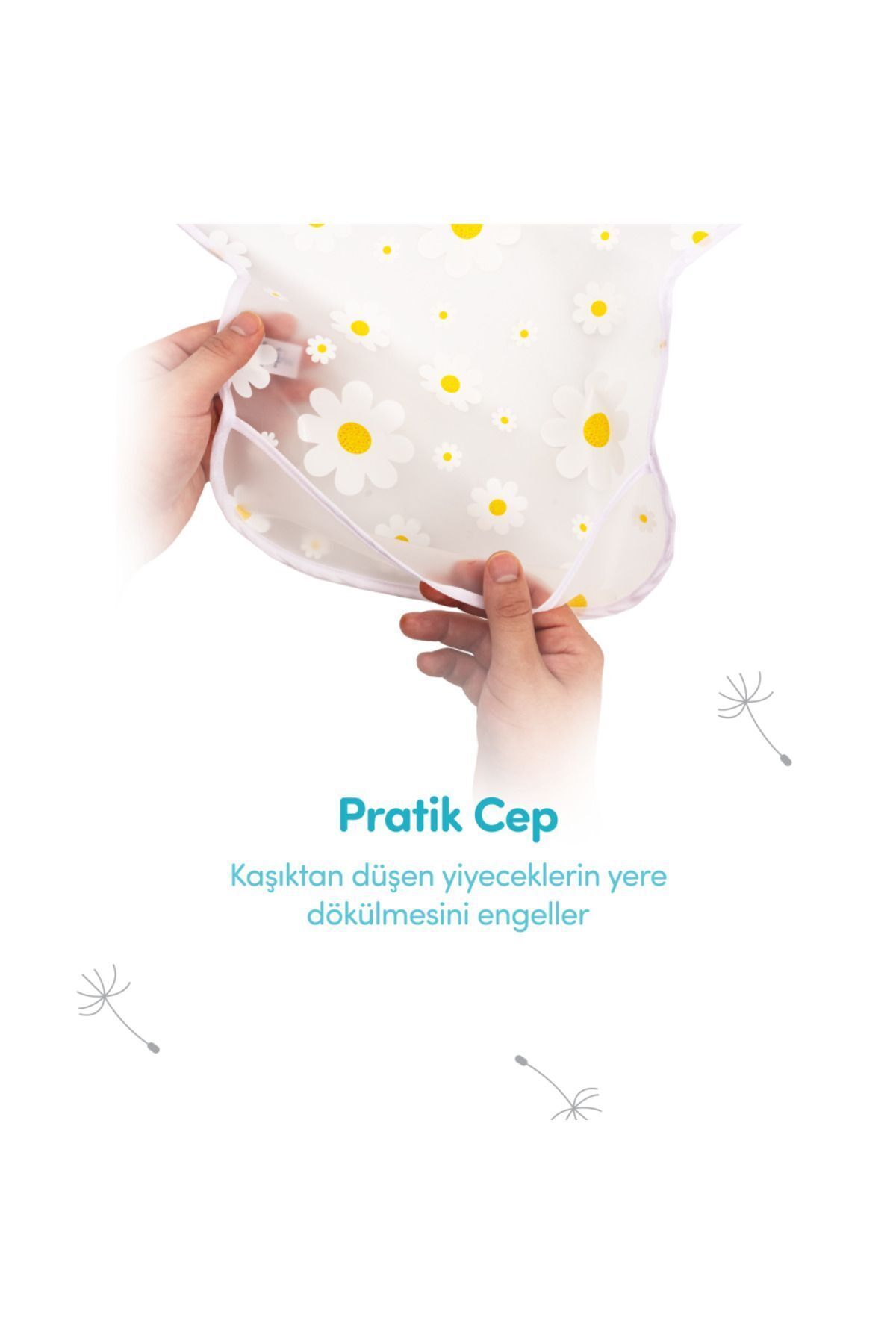 Sevi Bebe Büyük Cepli Eva Önlük Papatya fotoğrafı 5 (önizleme)