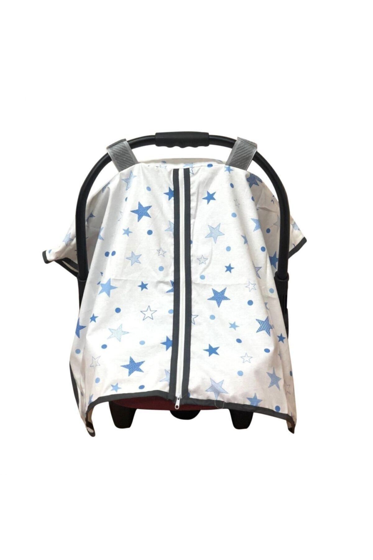 Zippered Carrying Seat Cover Star Pattern-blue