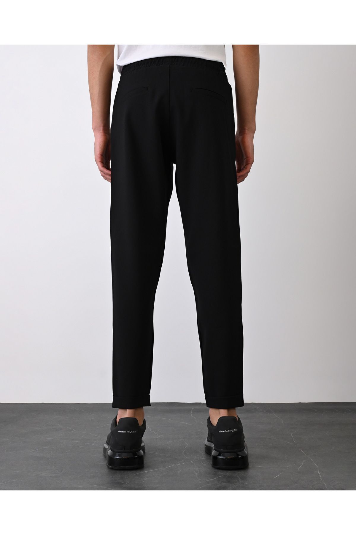 Double Paça Bilek Boy Jogger Pnt634 — مشکی 17101 — تصویر 4 از 4