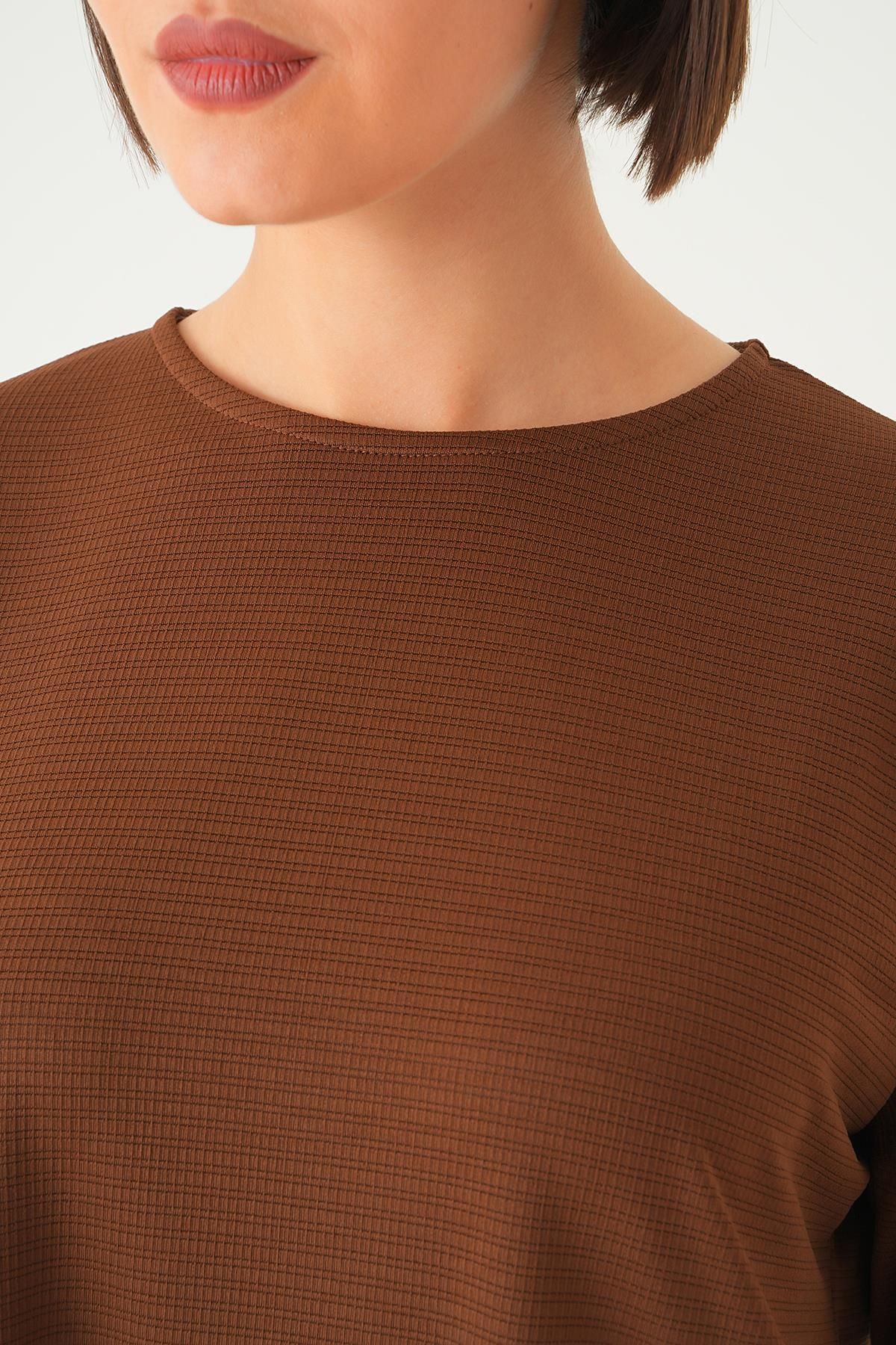 Rays-9027M Brown Back ButtoneD Blouse 5