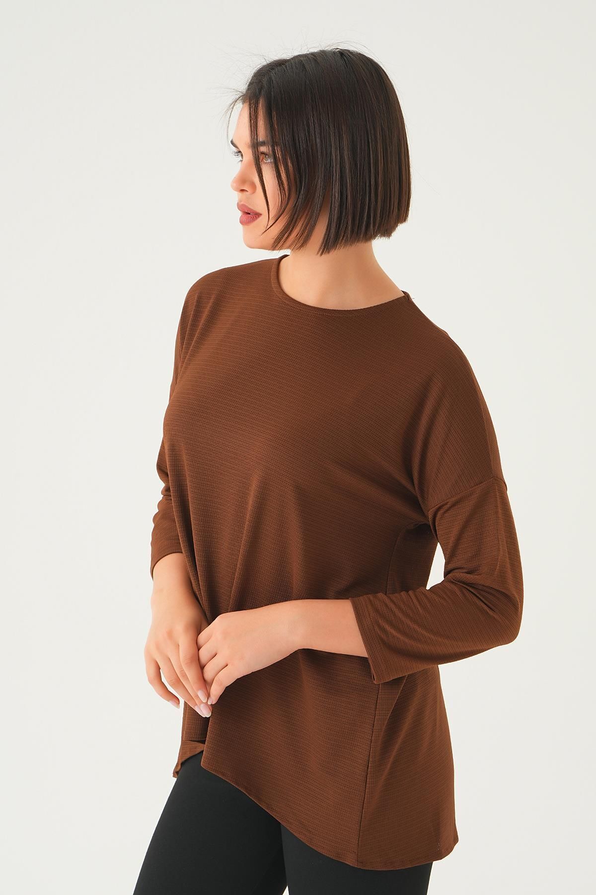 Rays-9027M Brown Back ButtoneD Blouse 3