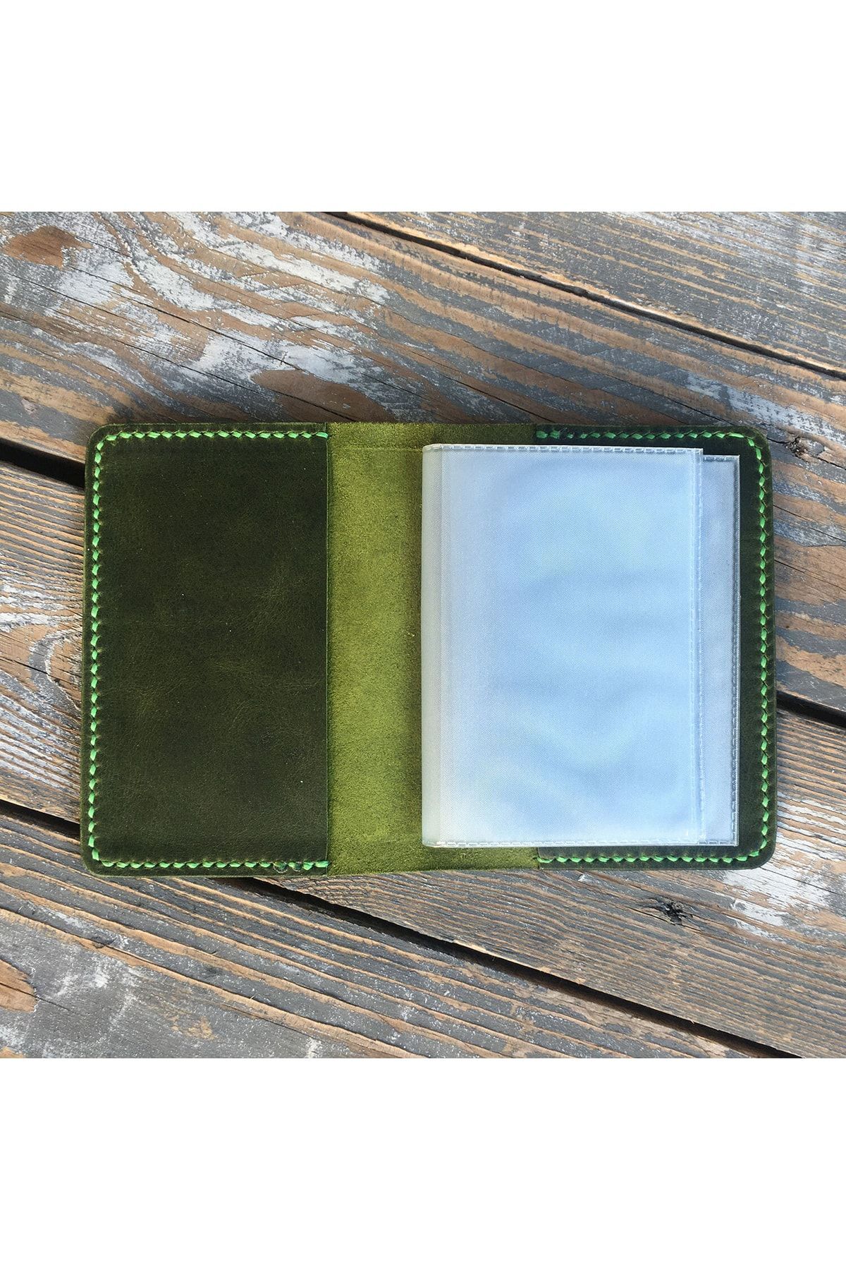 کیف پول مردانه سبز Çakıl Tasarım | RuhsatKabi اورجینال - تصویر 4