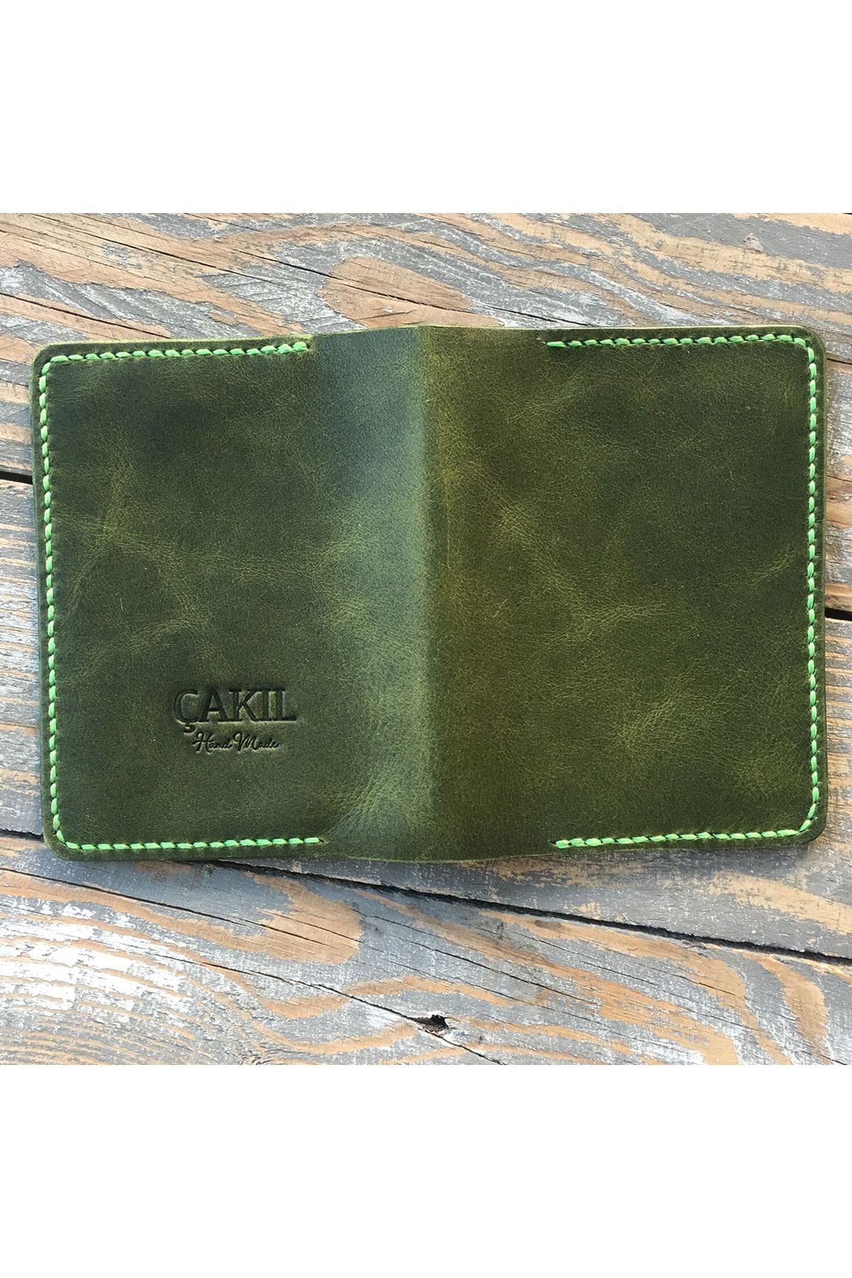کیف پول مردانه سبز Çakıl Tasarım | RuhsatKabi اورجینال - تصویر 2