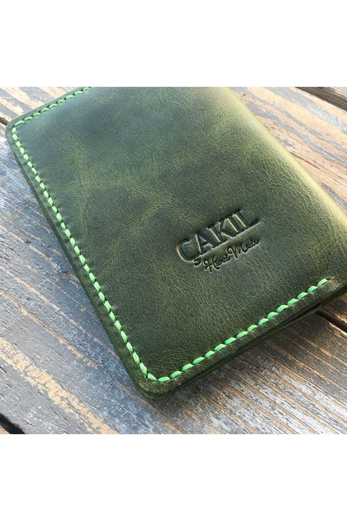 کیف پول مردانه سبز Çakıl Tasarım | RuhsatKabi اورجینال - تصویر 5