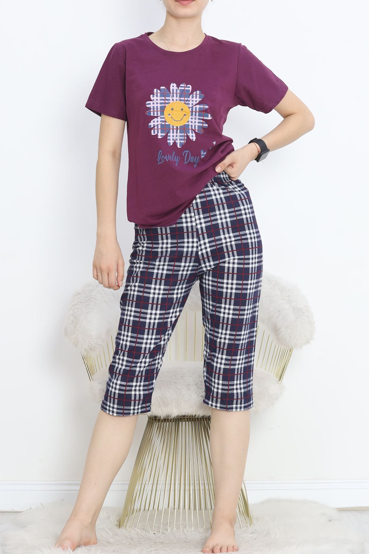 İsunstore-Capri Patterned Suit Morse - 18686.1567. 4