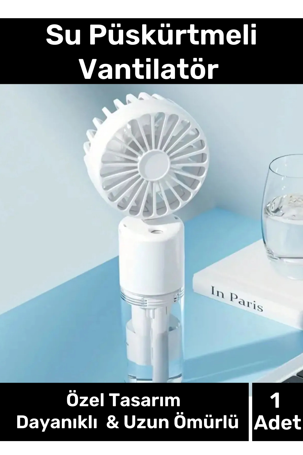 Custom Made Portable 3 Stage 1200 mAh Usb Rechargeable Water Tank Spray Mini Air Conditioner Fan