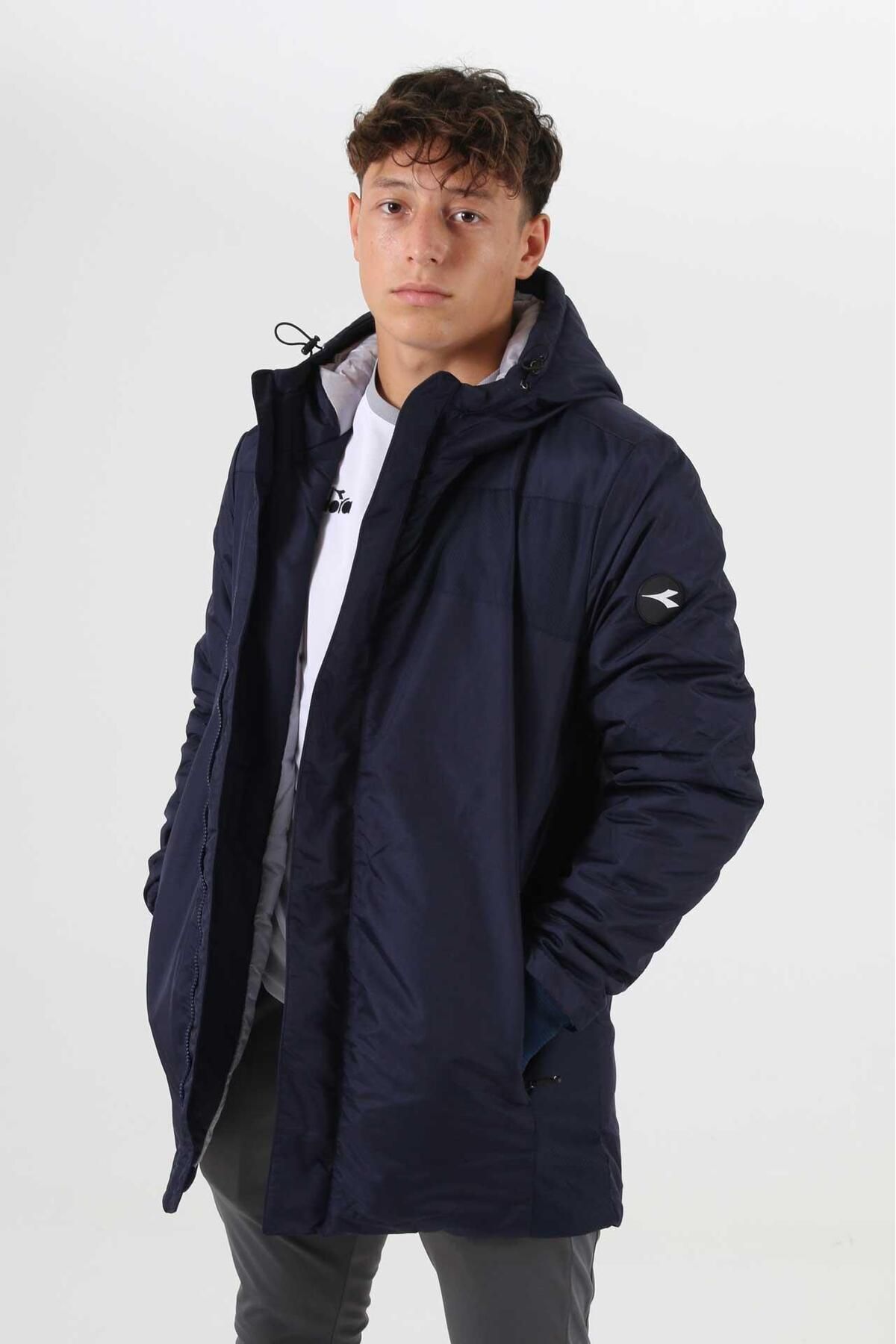 کاپشن ورزشی آبی مردانه و زنانه LONG COAT NAVY اورجینال Diadora