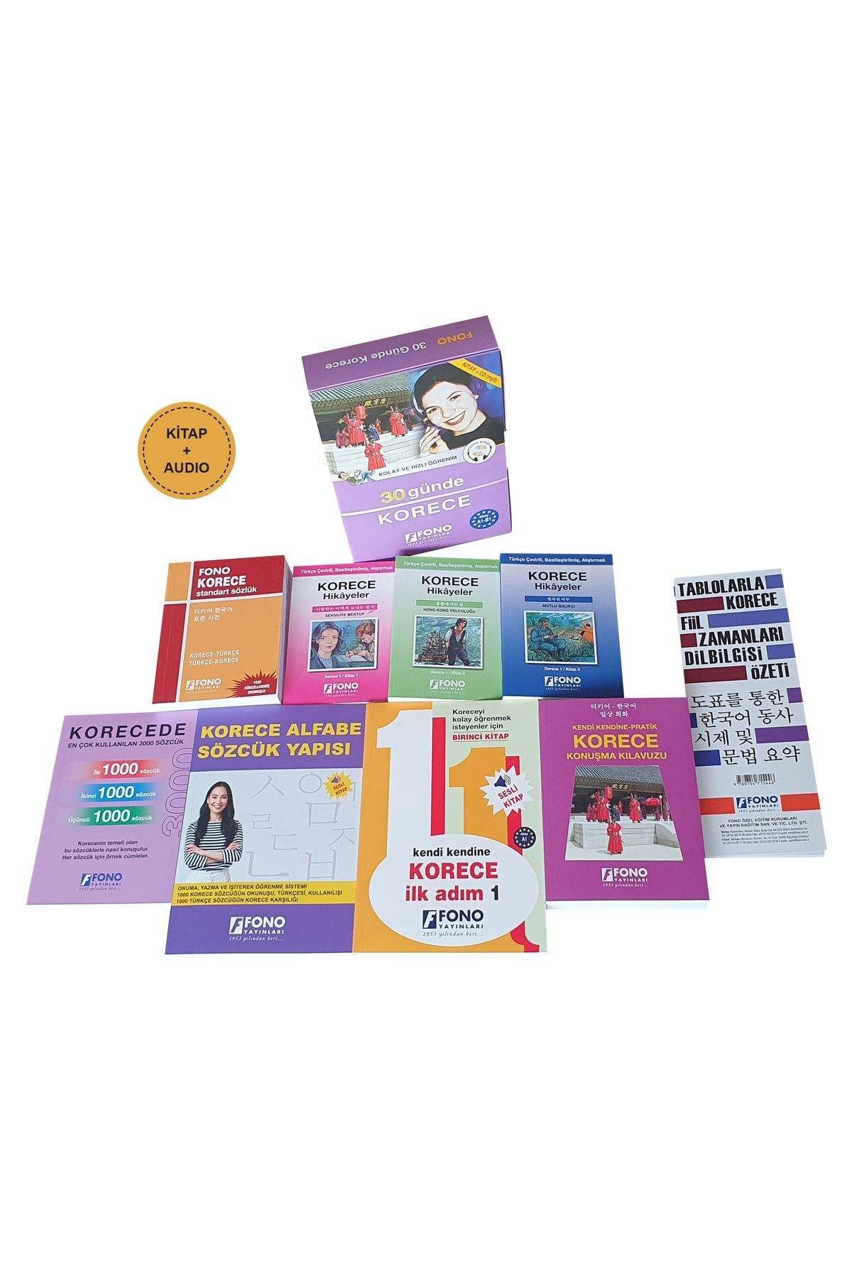 Fono Yayınları Korece Eğitim Seti 10 Kitap A1-b1 Seviye