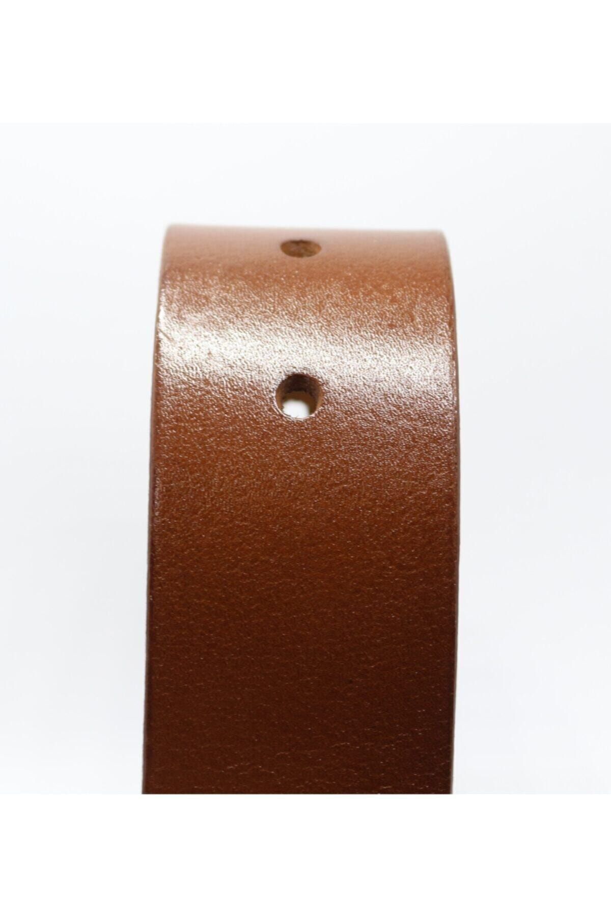 کمربند مردانه قهوه ای Real Leather | Taba4cm اورجینال - تصویر 3