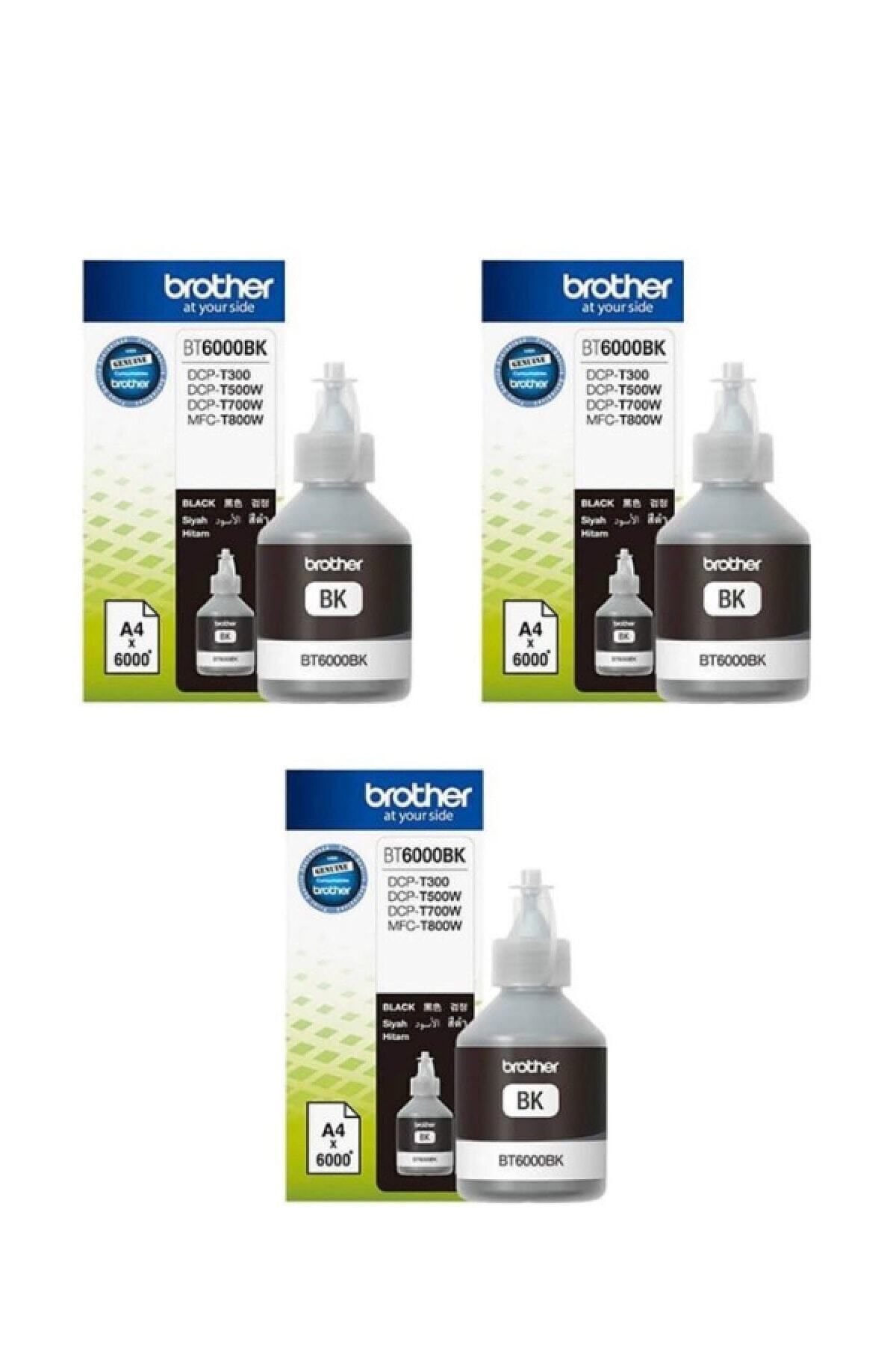 Brother Bt6000-bt-6000 Dcp-t520w Orjinal 3'lü Siyah Mürekkep