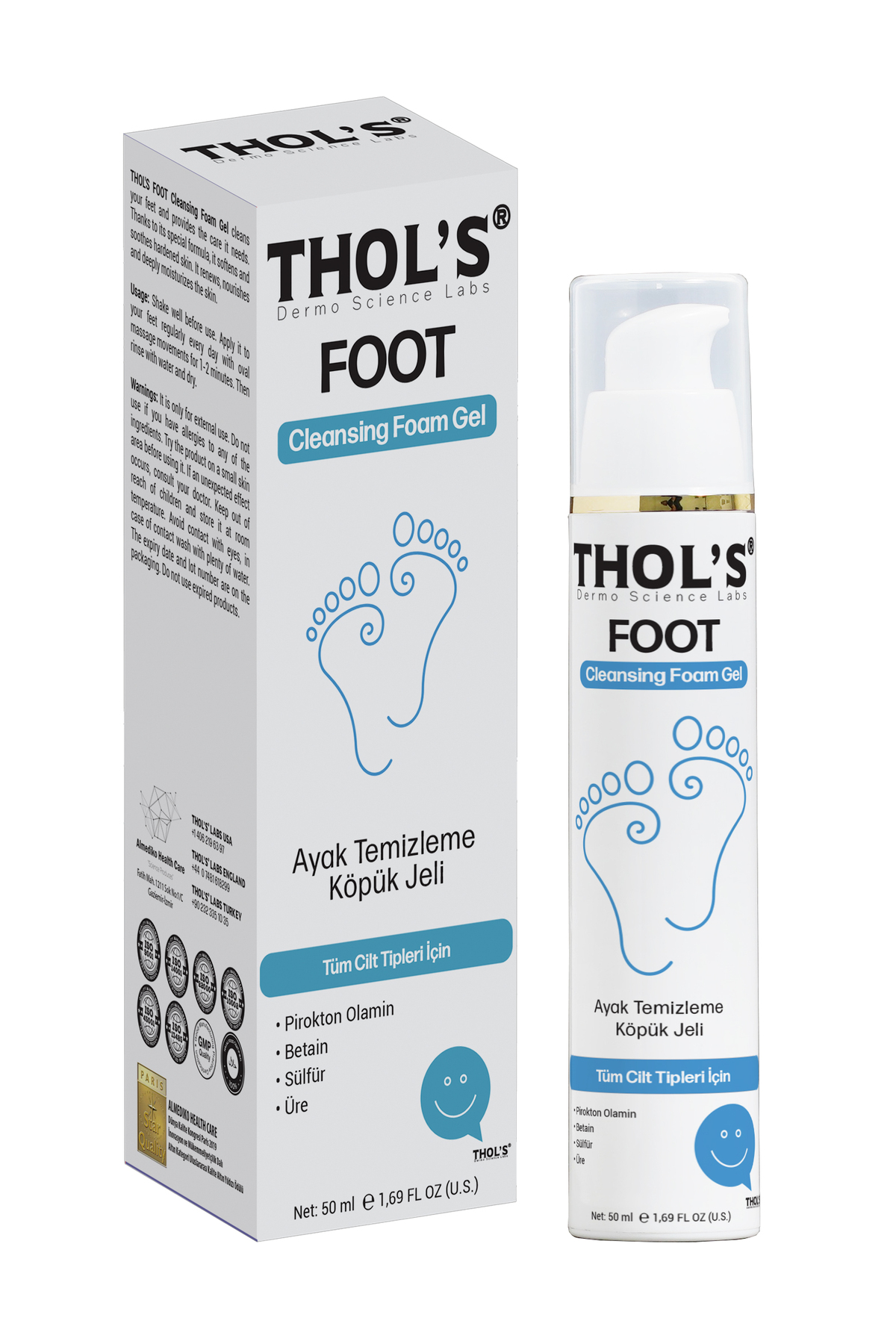 THOLS THOL'S FOOT Cleansing Foam Gel (TB34) Ayak Temizleme Köpük Jeli - 50 ml