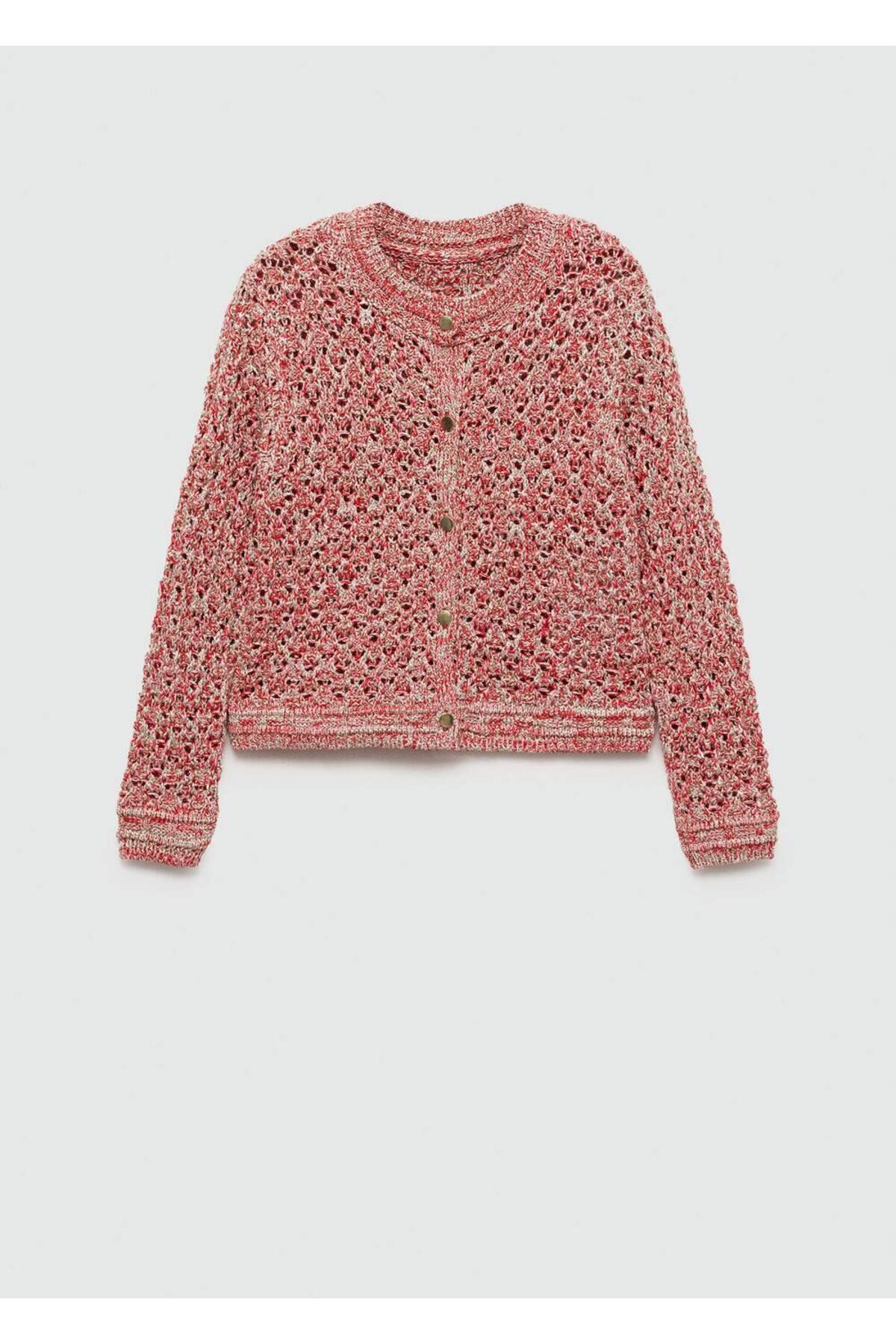 MANGO Woman-Lureks Openwork Knit Cardigan 3