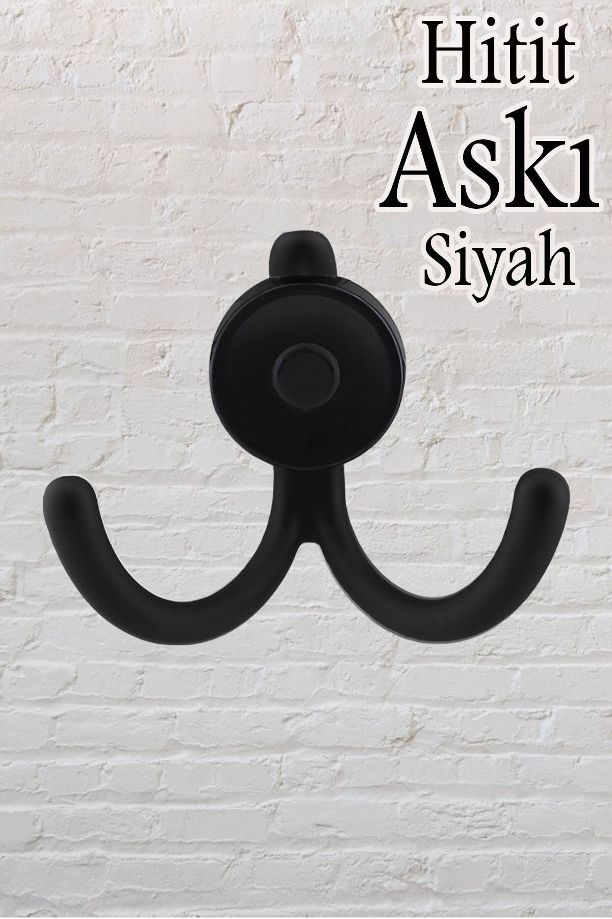 Badem10 Hitit Askı Askılık Metal Siyah Vestiyer Duvar Askısı Dolap Elbise Askılığı.
