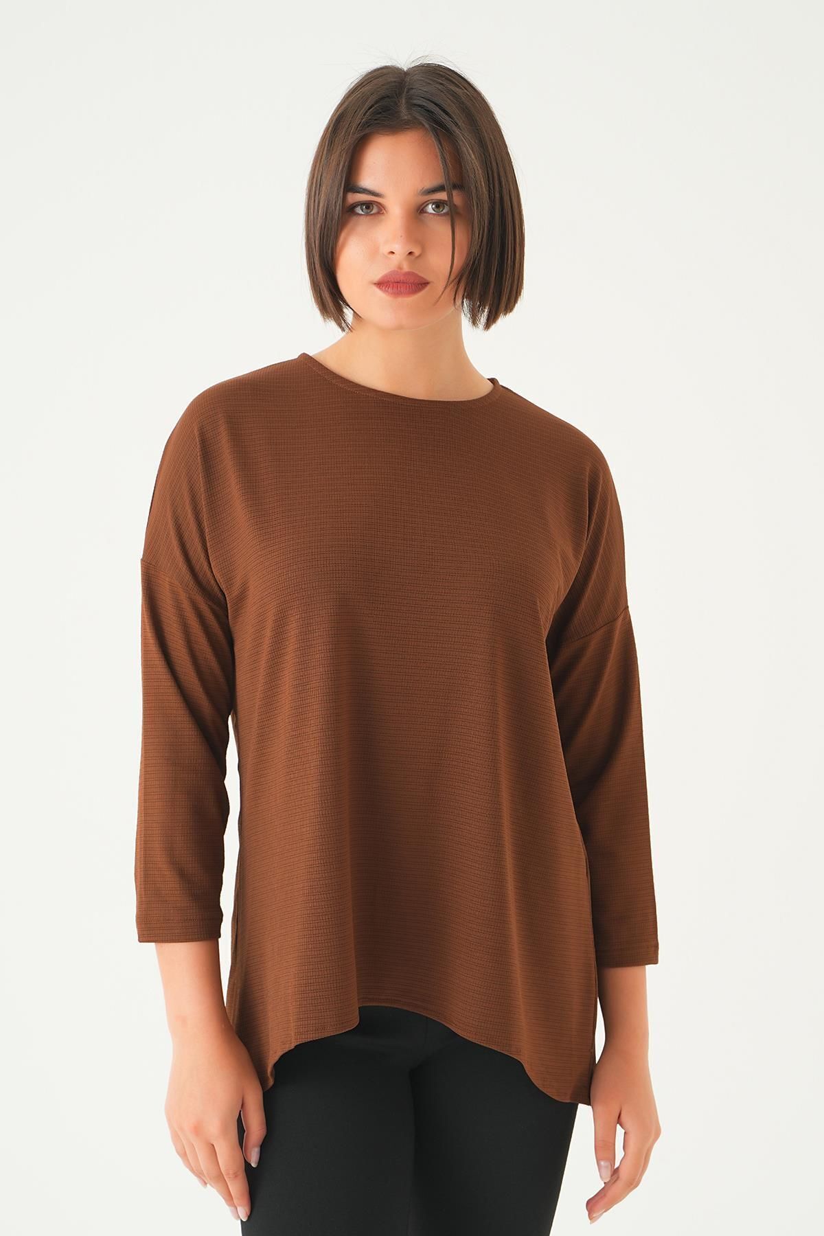 Rays-9027M Brown Back ButtoneD Blouse 6