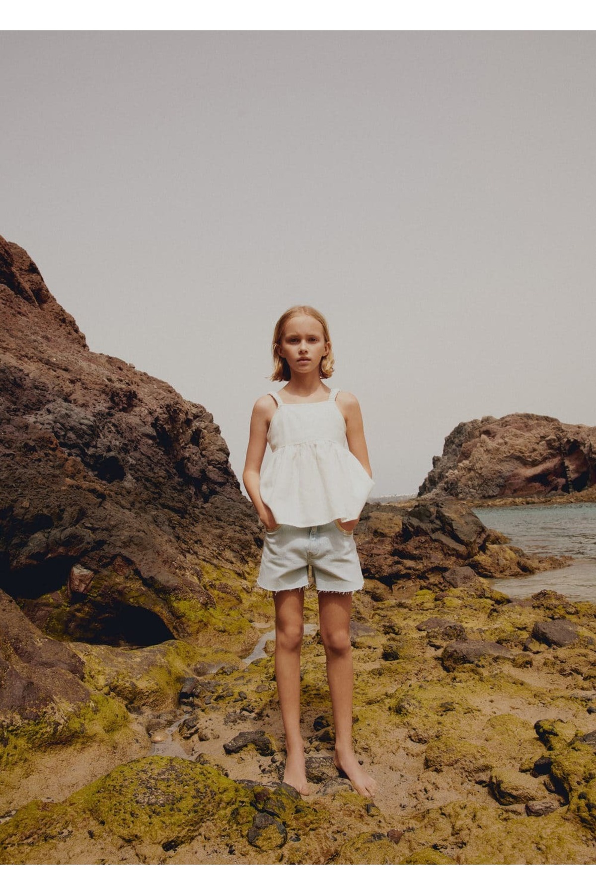 شورت و شلوارک پسرانه آبی منگوMANGO Kids | 67047918 اورجینال - تصویر 4