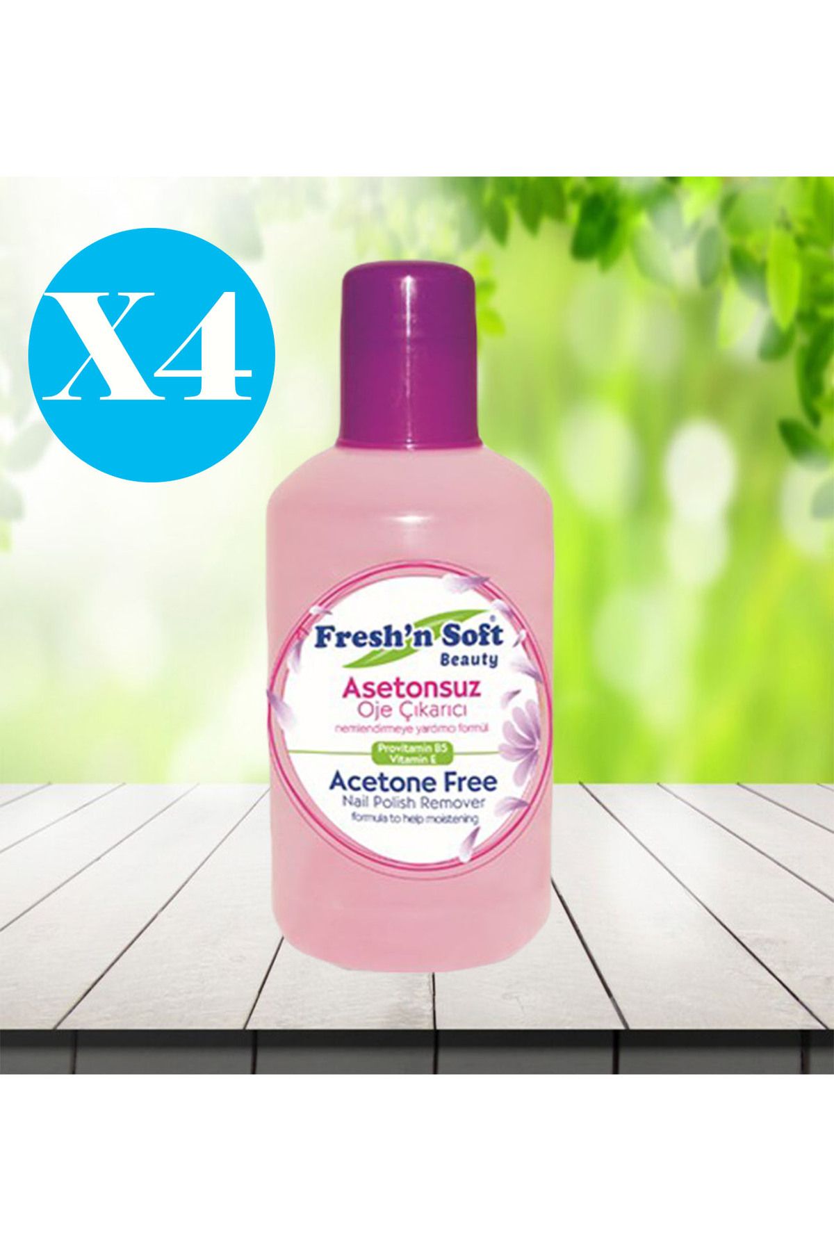 FRESHNSOFT Fresh'n Soft Beauty Asetonsuz Oje Çıkarıcı 100ml X4