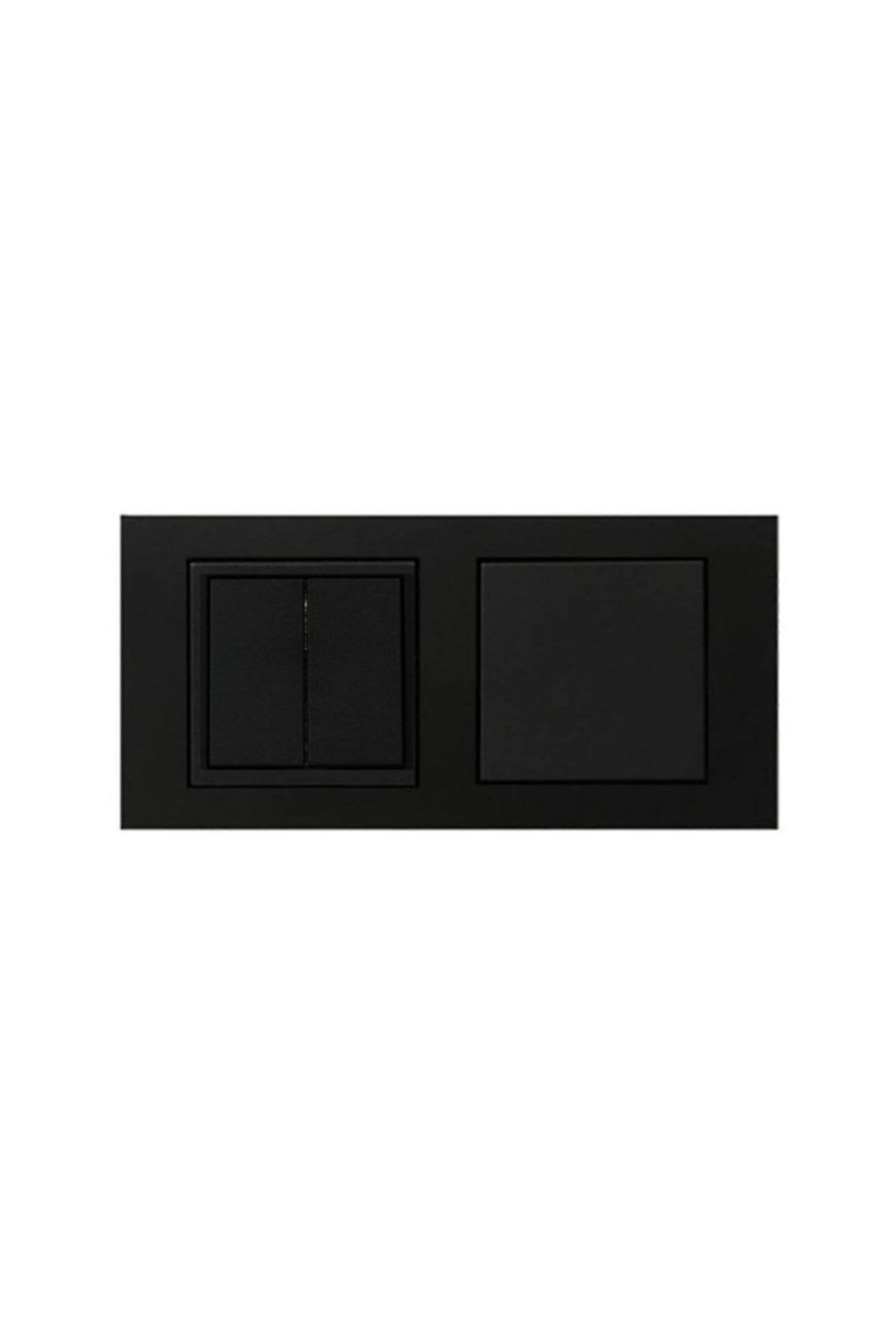 Gözde aydınlatma-Ovivo Grano Black Switch + commutator (double Switch) + Double Frame Set 1