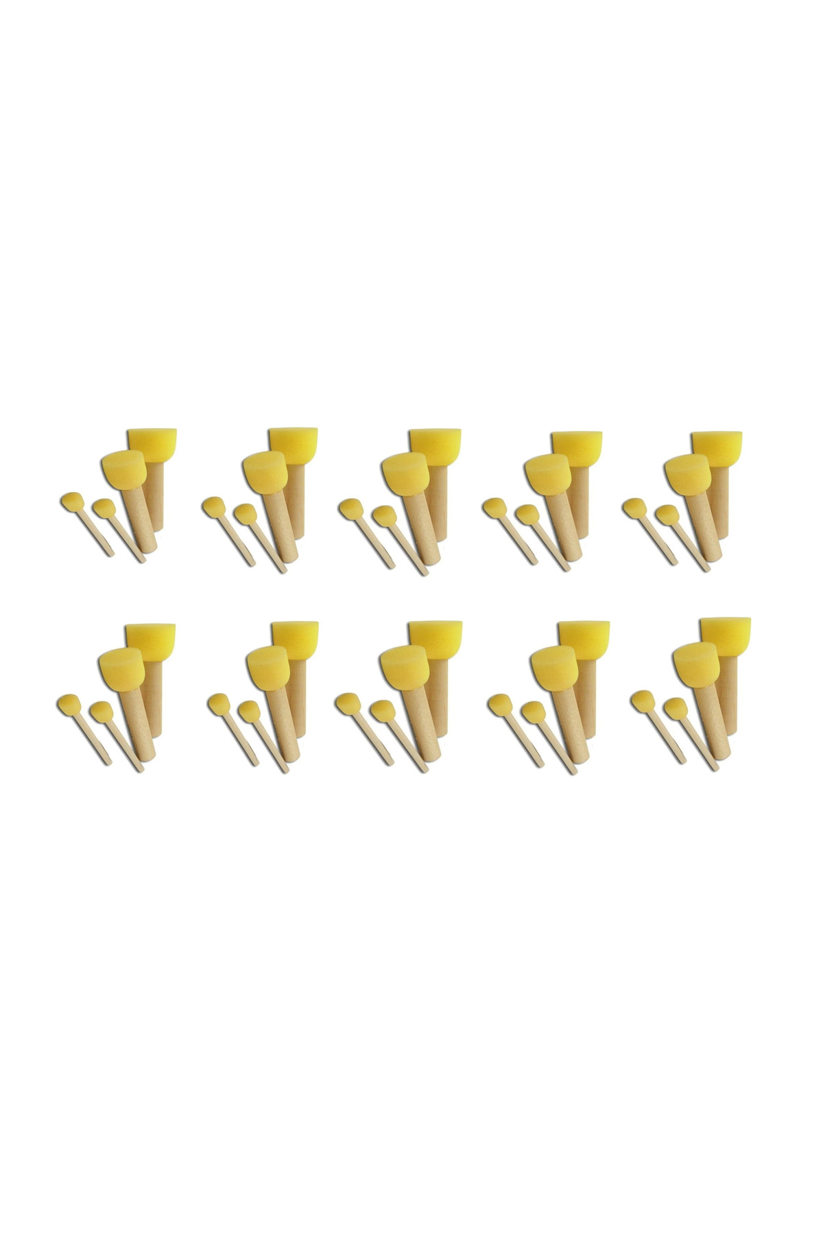 TİFOYS Sünger Tampon Fırça Seti 4'lü - ( 10 Paket )