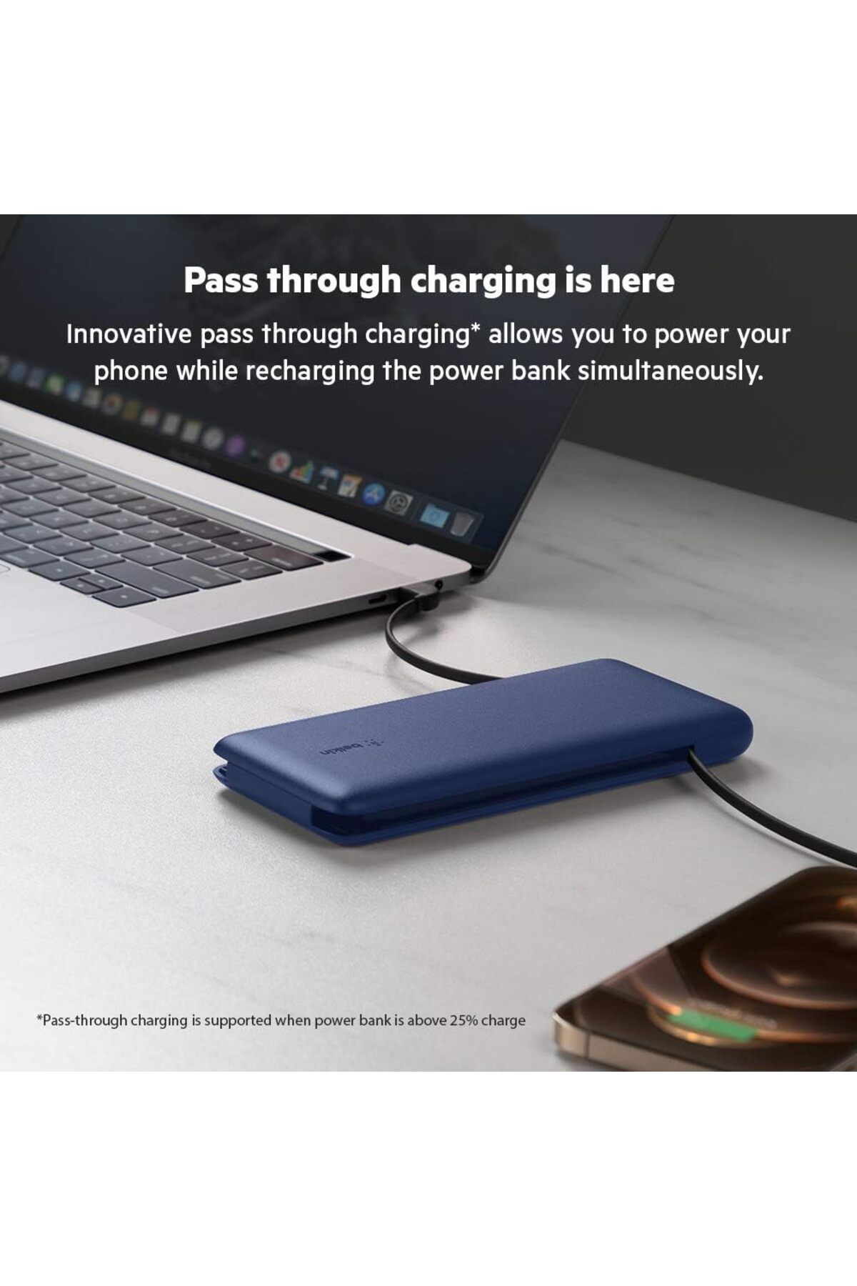 Belkin-BOOSTCHARGE Plus 10K Power Bank 10,000 mAh w/ Lightning & USB-C Cables + Extra USB-C Port - Blue 3