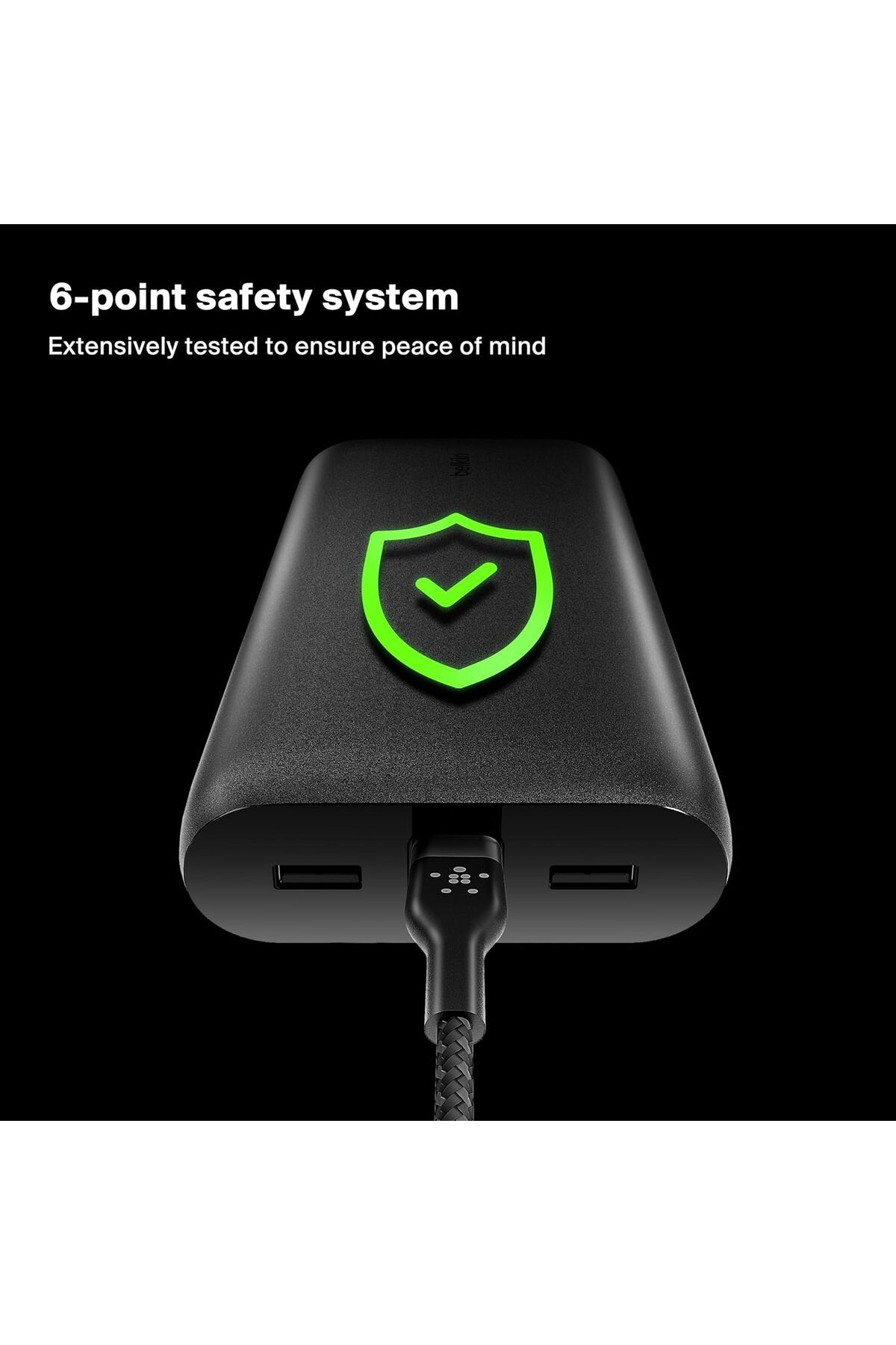 Belkin-BoostCharge 4-Port 26K Power Bank, USB-C & USB-A, Fast Charge PD, for iPhone 15, Galaxy S24 & More 5