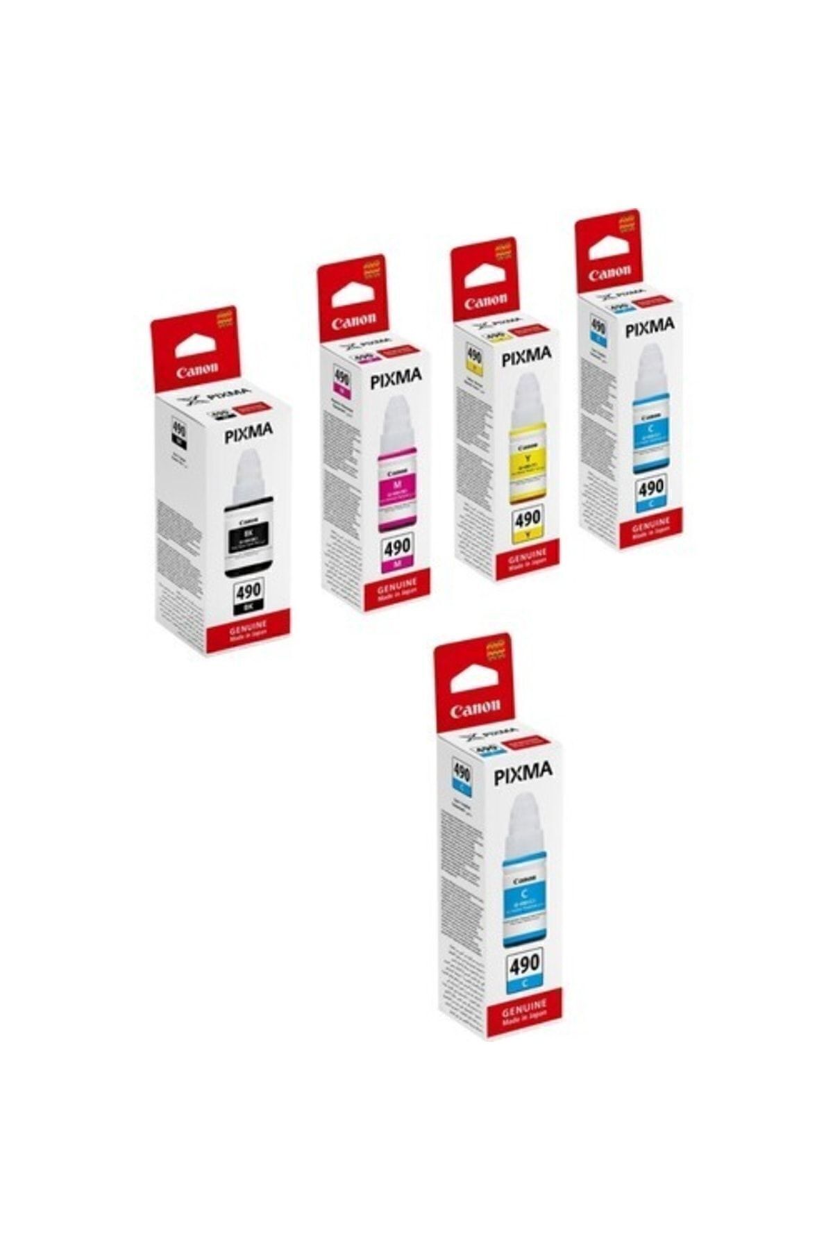 Canon Gı-490 Pixma G2415 4 Renk Mürekkep Seti + 1 Mavi