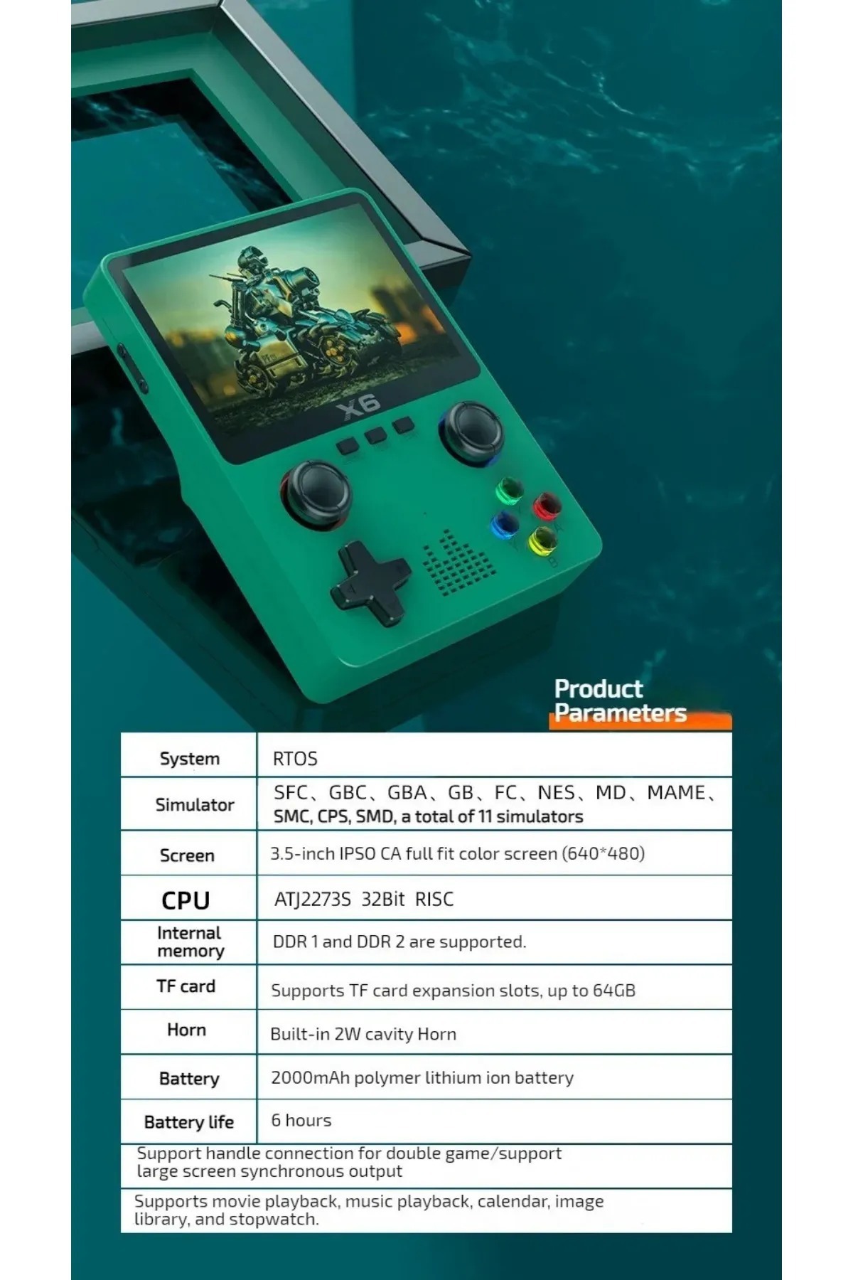 X6 Uyumlu Taşınabilir Retro Oyun Konsolu HD Görüntü 10000 Oyunlu Game Stick 7