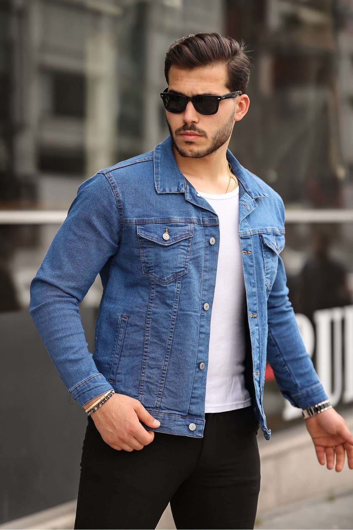 comstar-Men's A Quality Slim Fit Denim Jeans Jacket 3