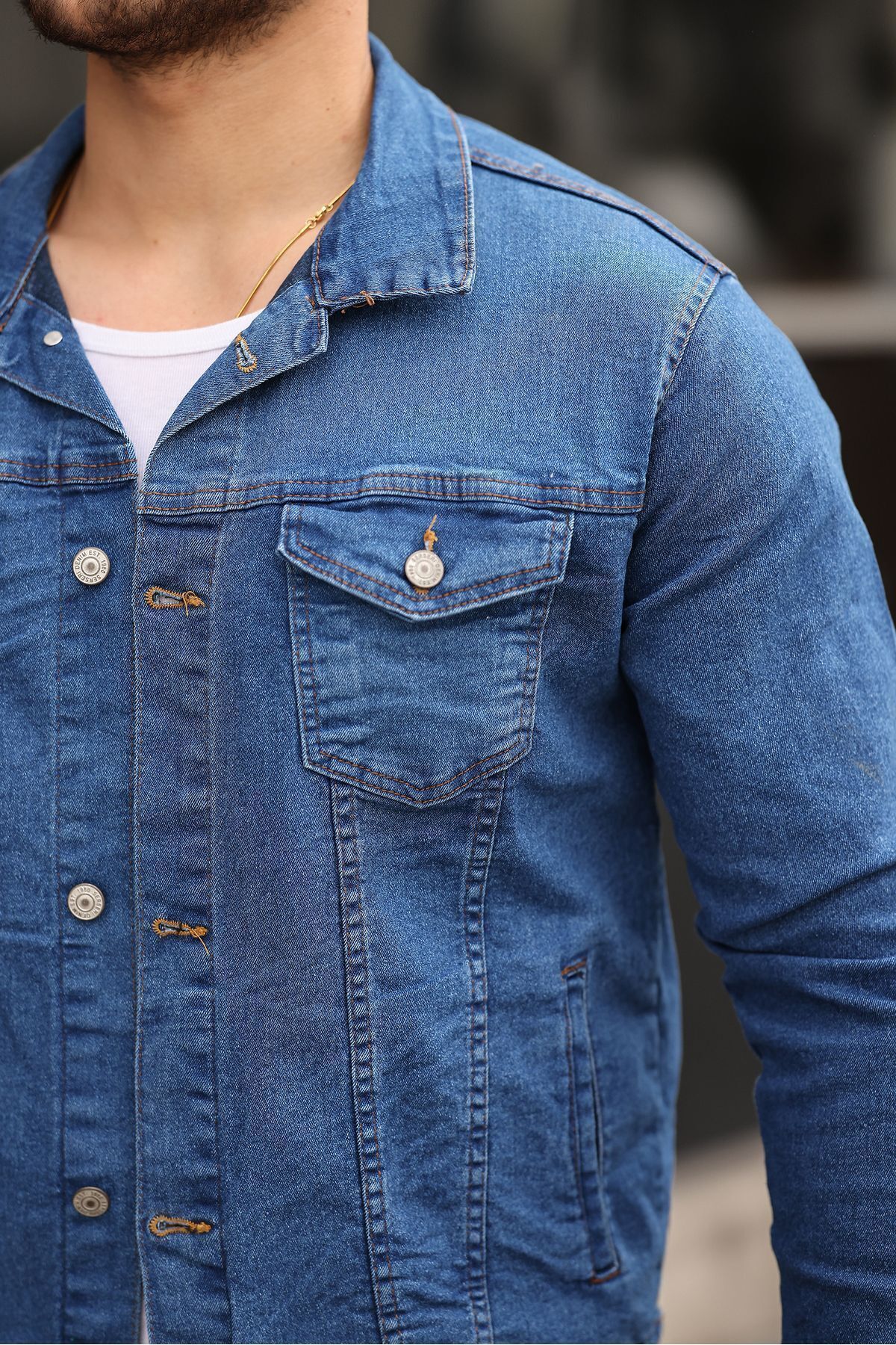 comstar Men s A Quality Slim Fit Denim Jeans Jacket Trendyol