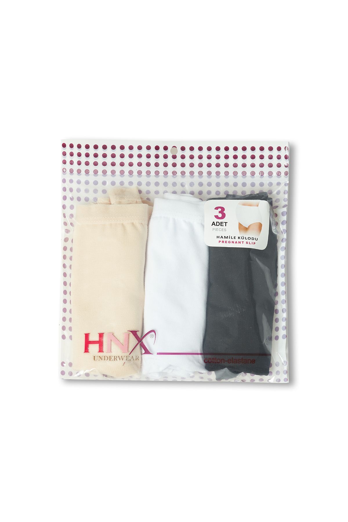 HNX-Set de 3 chiloți de maternitate din bumbac 5