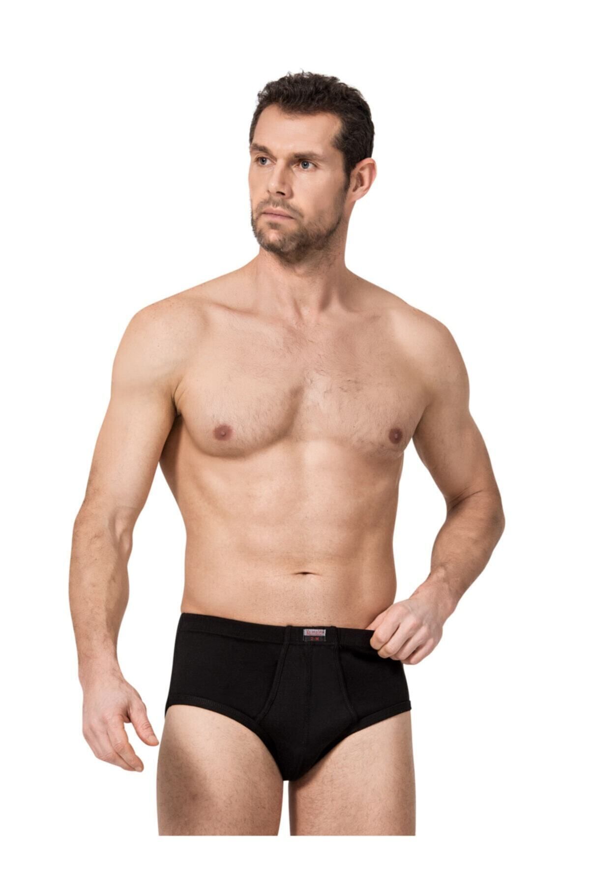 Namaldı-12 Pieces Black Color Banded Slip Panties 1