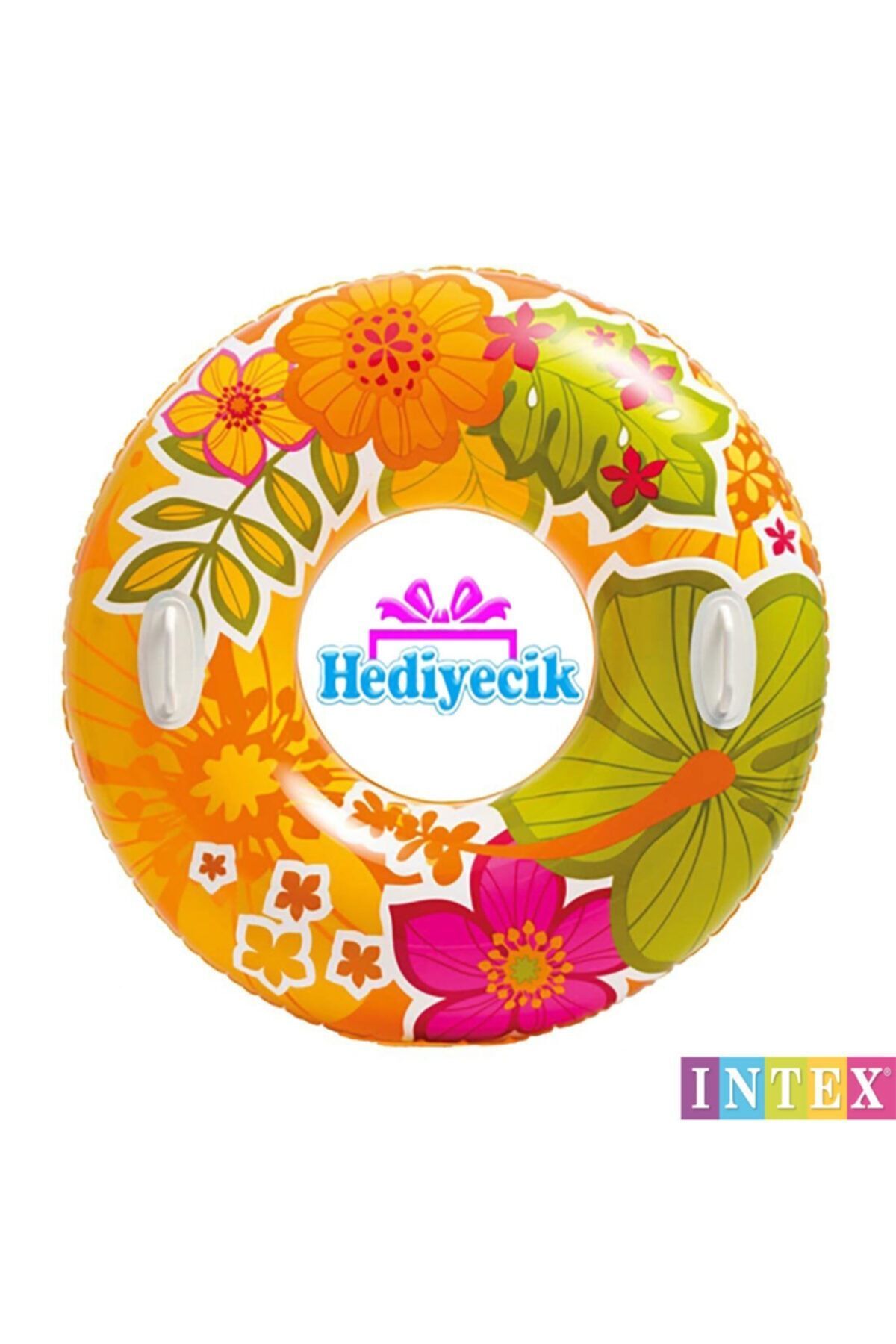 hediyecik-Intex Flower Patterned Pool and Sea Ring with Handle 97 Cm 4